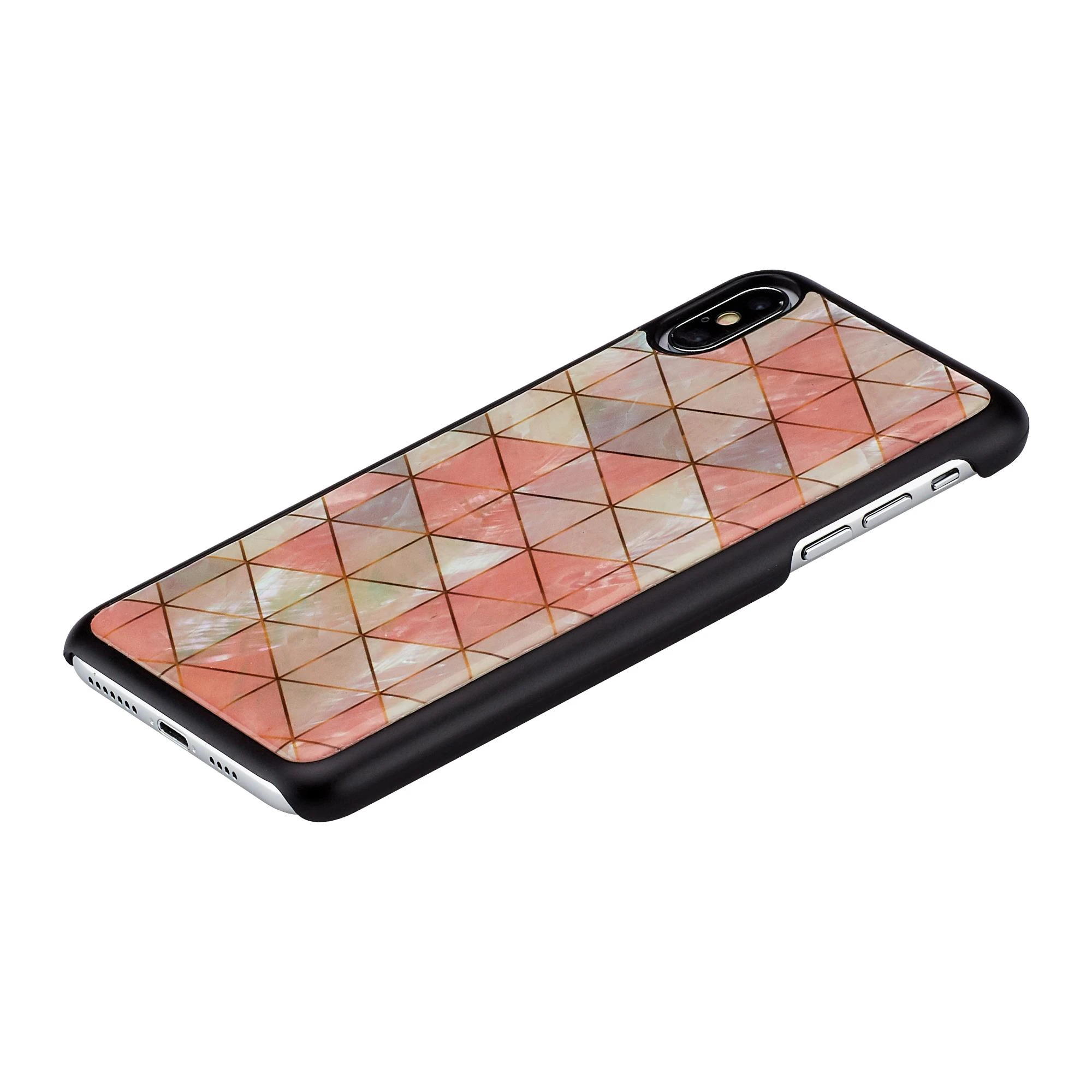 Ikins Telefono dėklas iPhone XS Max, juodas su deimantiniu raštu
