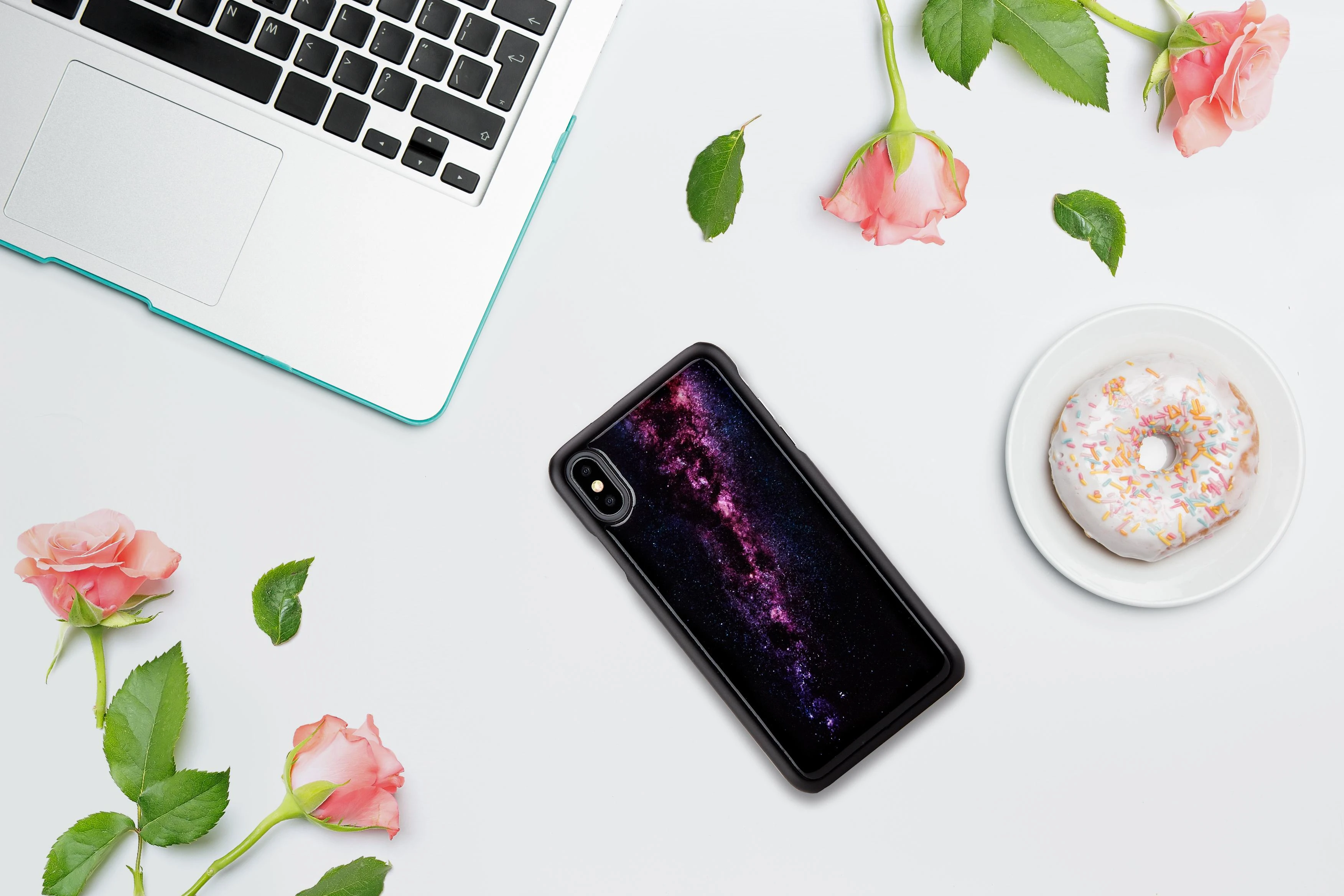 Ikins Telefono dėklas iPhone XS Max, juodas „Milky Way“