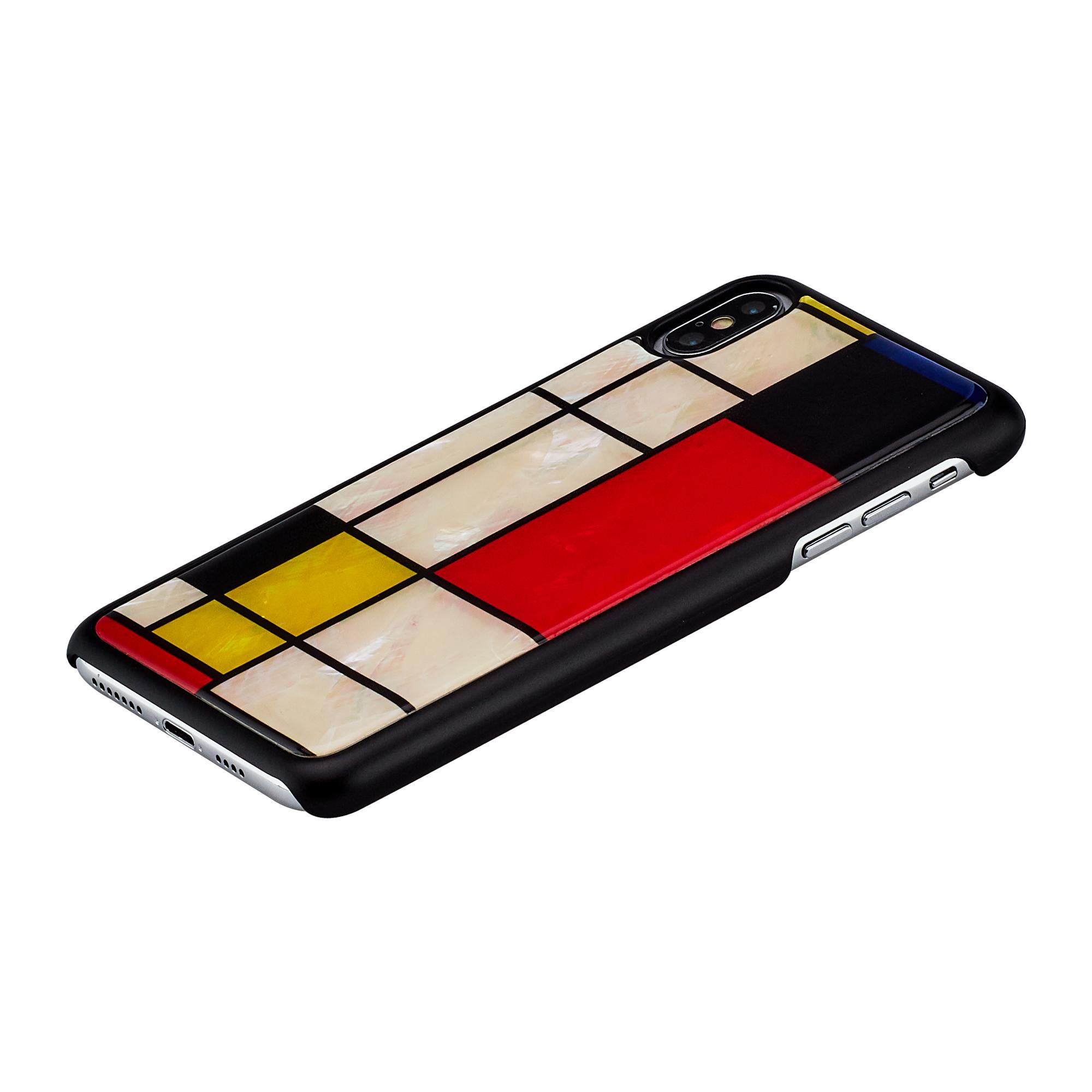 Ikins Telefono dėklas iPhone XS Max, Mondrian, juodas