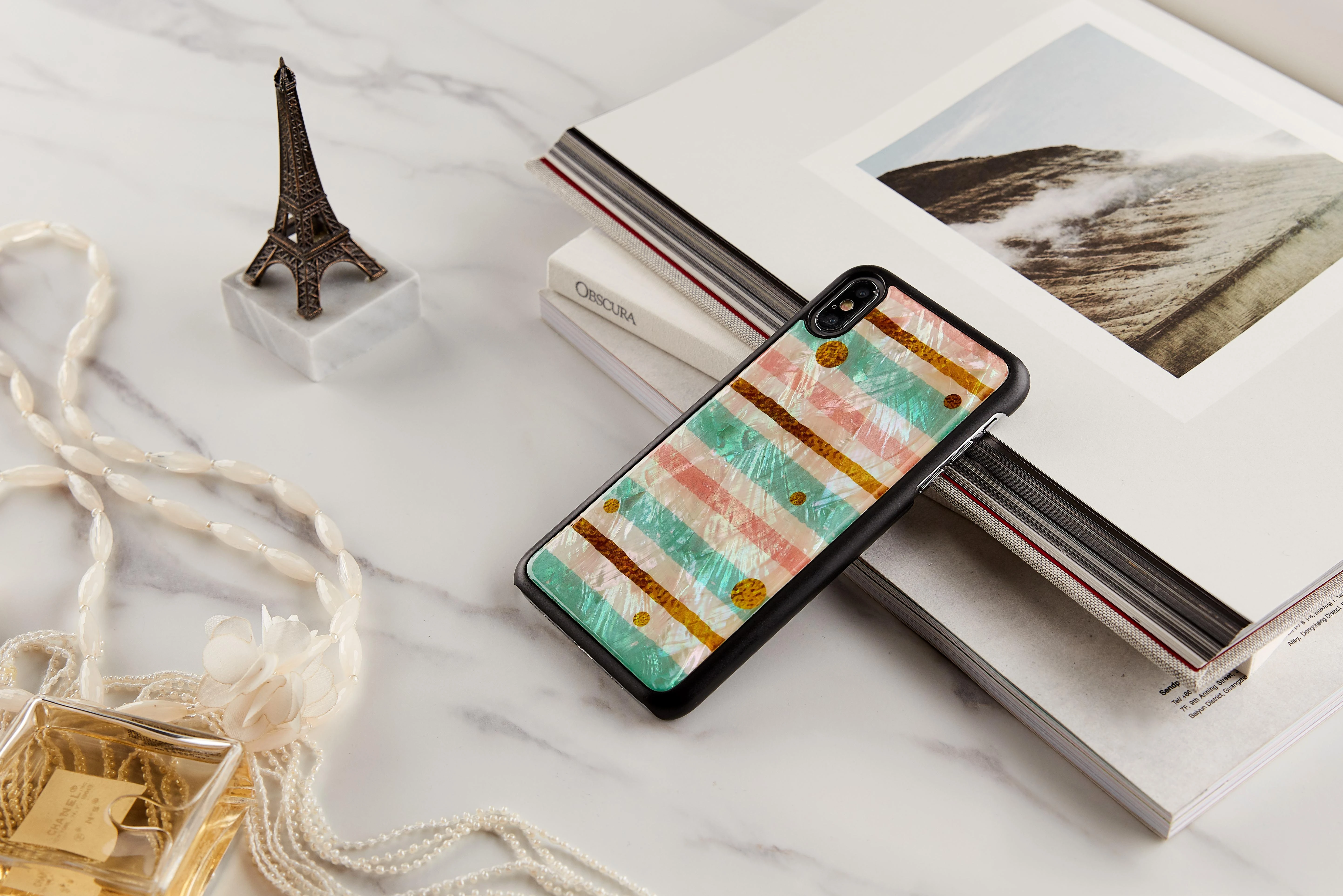 Ikins Telefono dėklas iPhone XS Max, „Pop Mint Juodas“