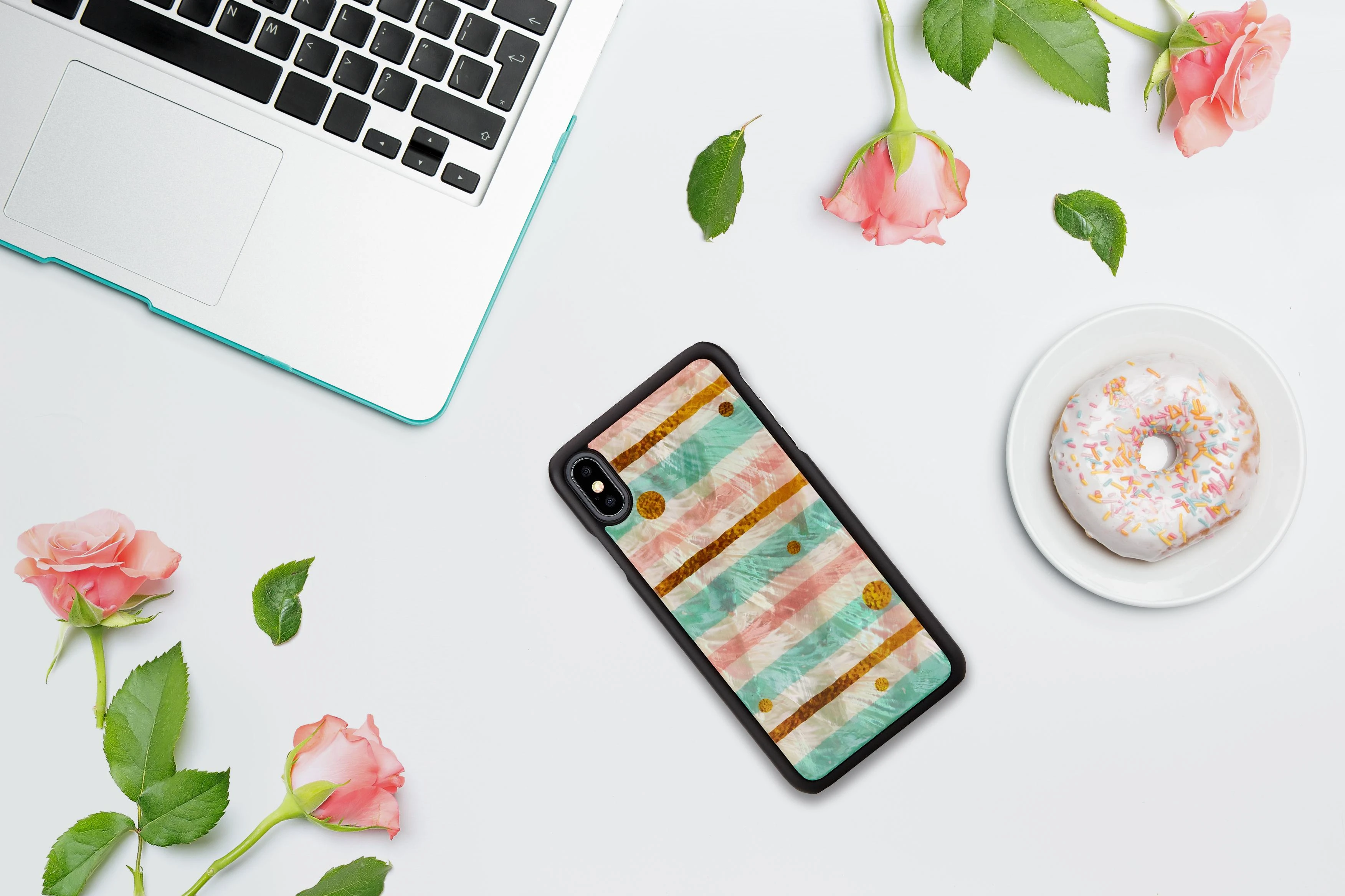 Ikins Telefono dėklas iPhone XS Max, „Pop Mint Juodas“