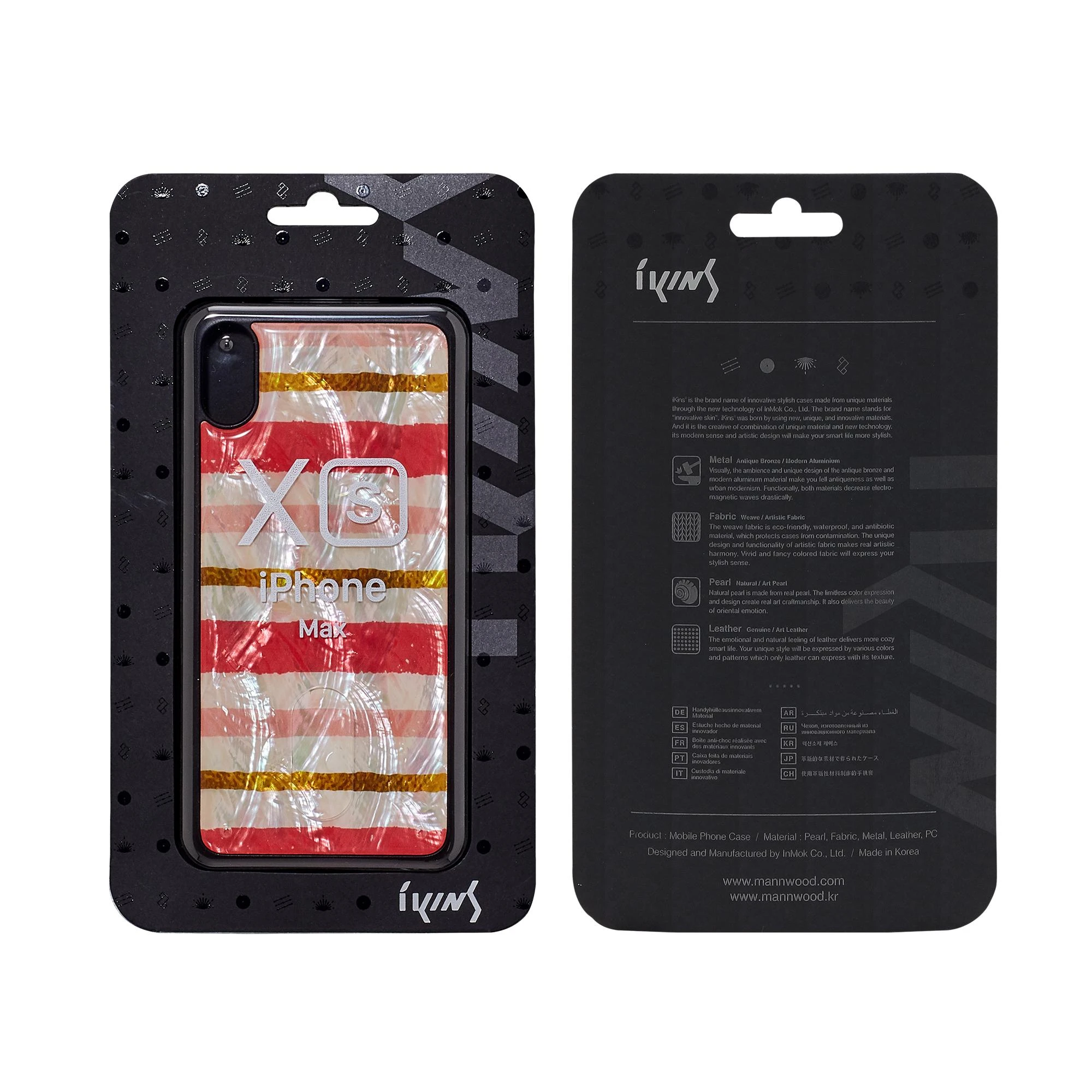 Ikins Juodas telefono dėklas iPhone XS Max