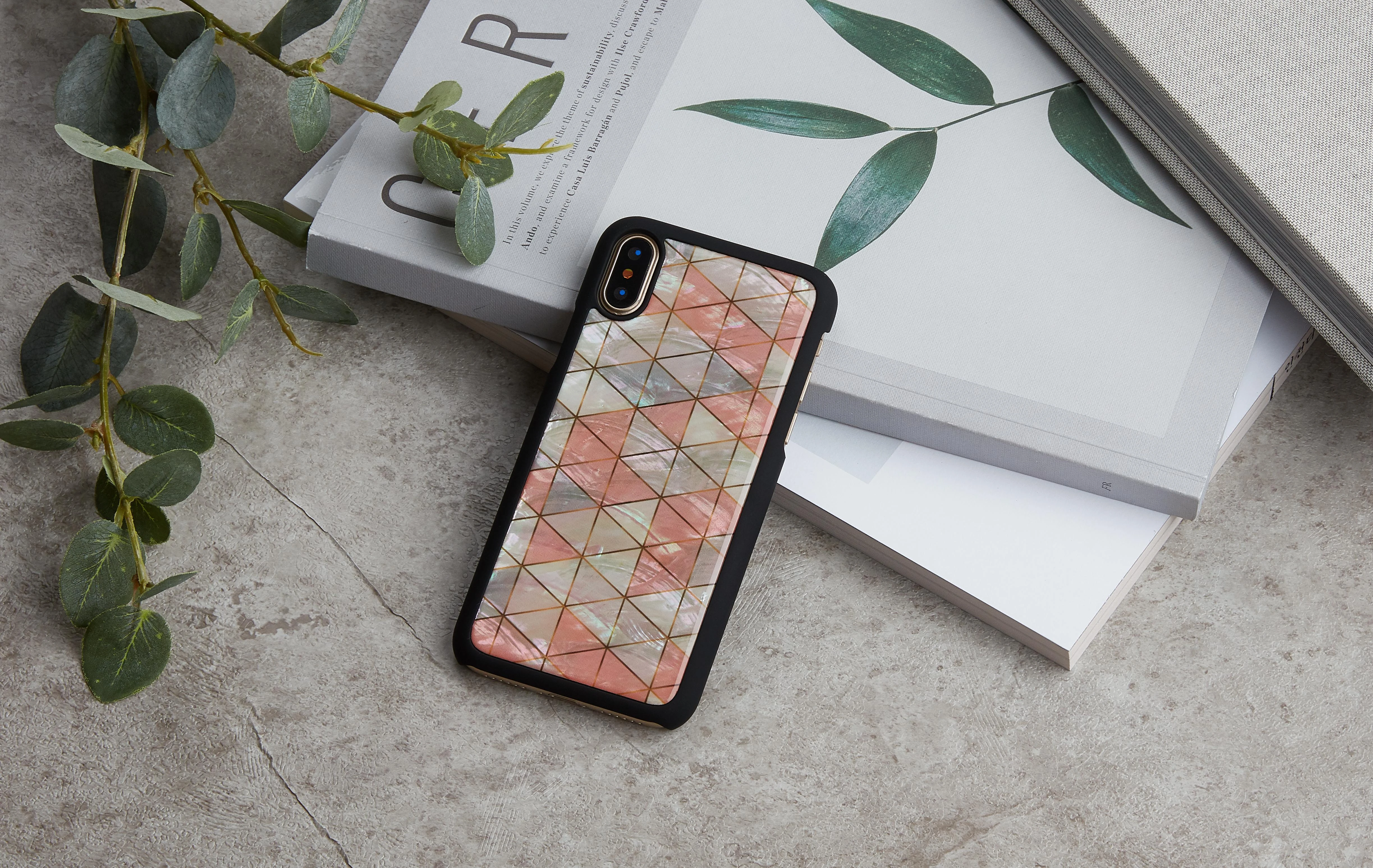 Ikins Juodas telefono dėklas iPhone XS/S