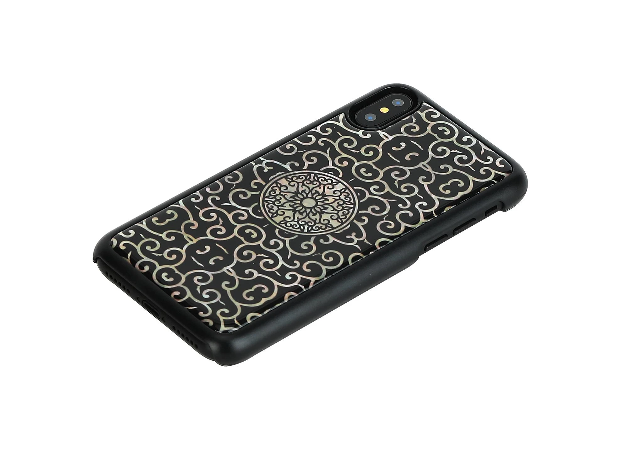 Ikins Juodas telefono dėklas iPhone XS/S „Liana“