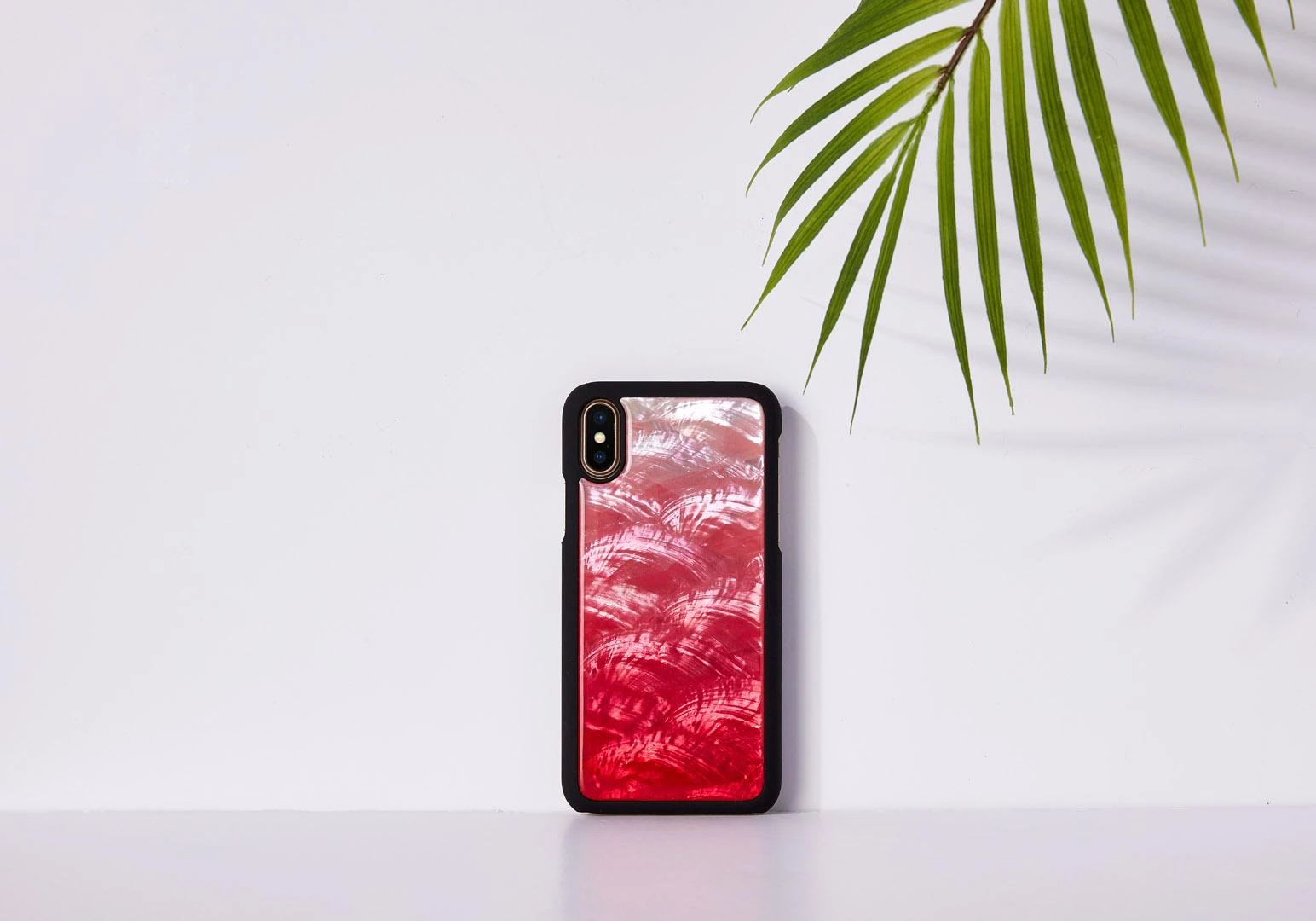 Ikins Rožinė Telefono dėklas iPhone XS/S, Rožinė Lake Juodas