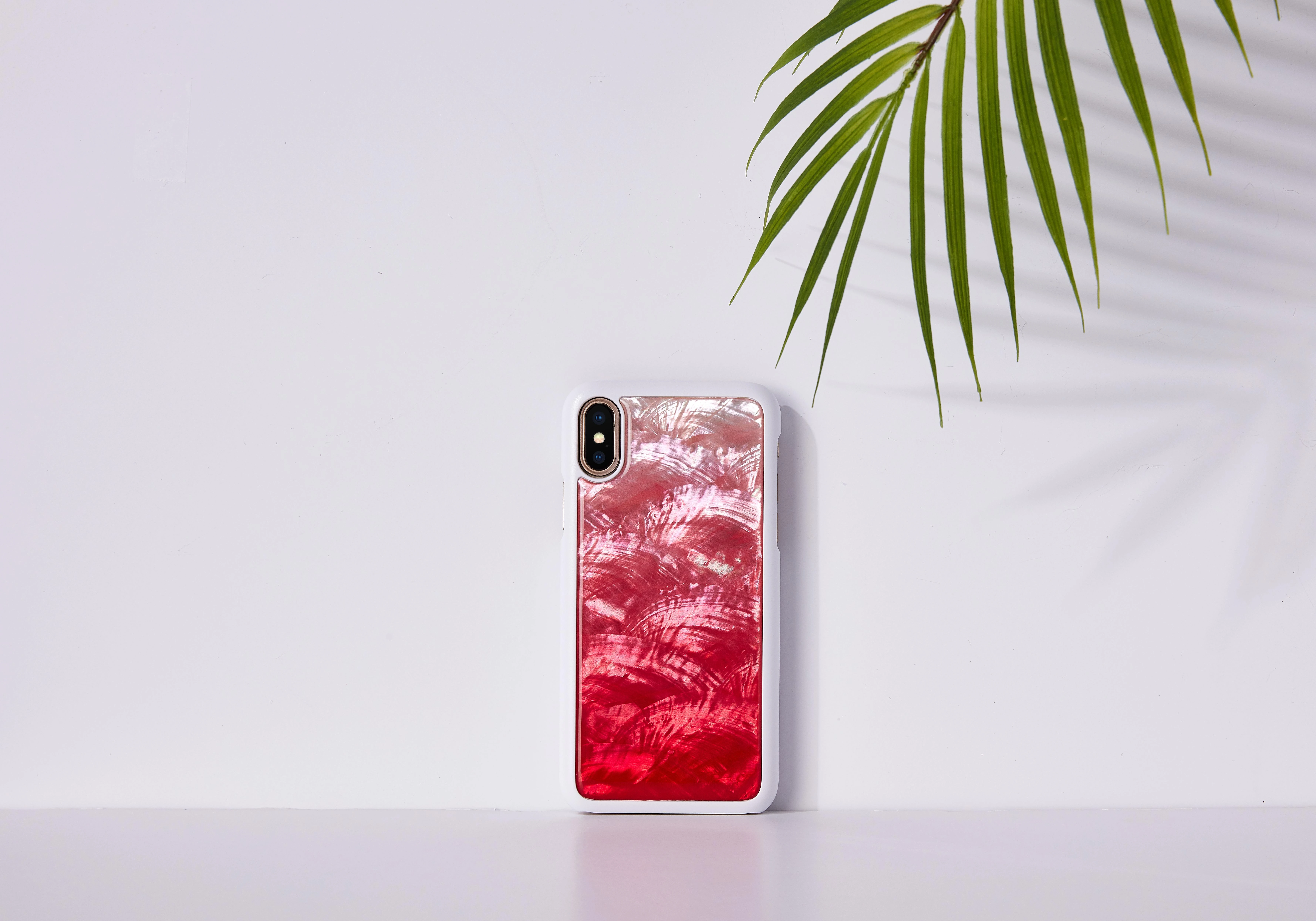 Ikins Telefono dėklas iPhone XS/S, rožinis ir baltas