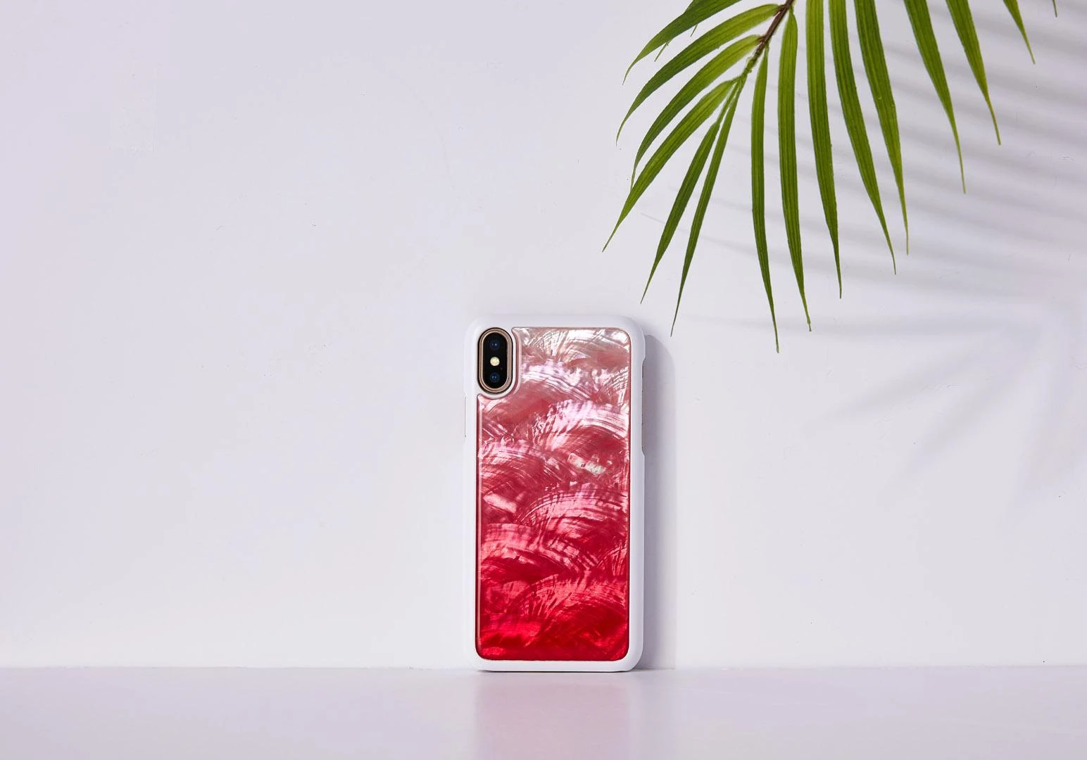 Ikins Telefono dėklas iPhone XS/S, rožinis ir baltas