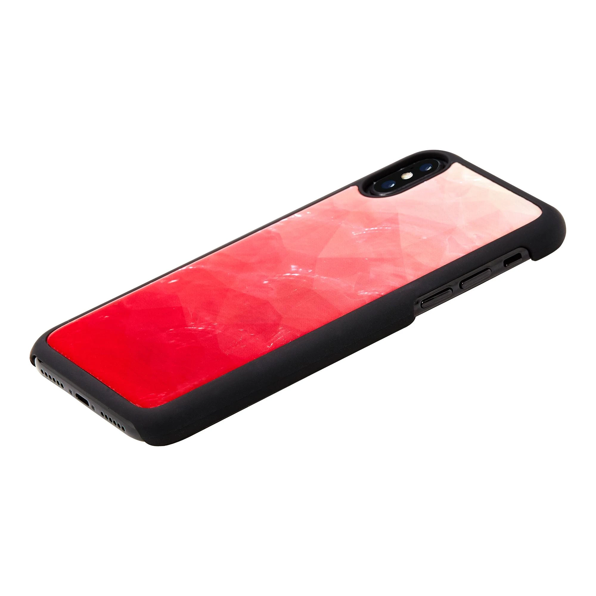 Ikins Rožinė Telefono dėklas iPhone XS/S, Rožinė Lake Juodas