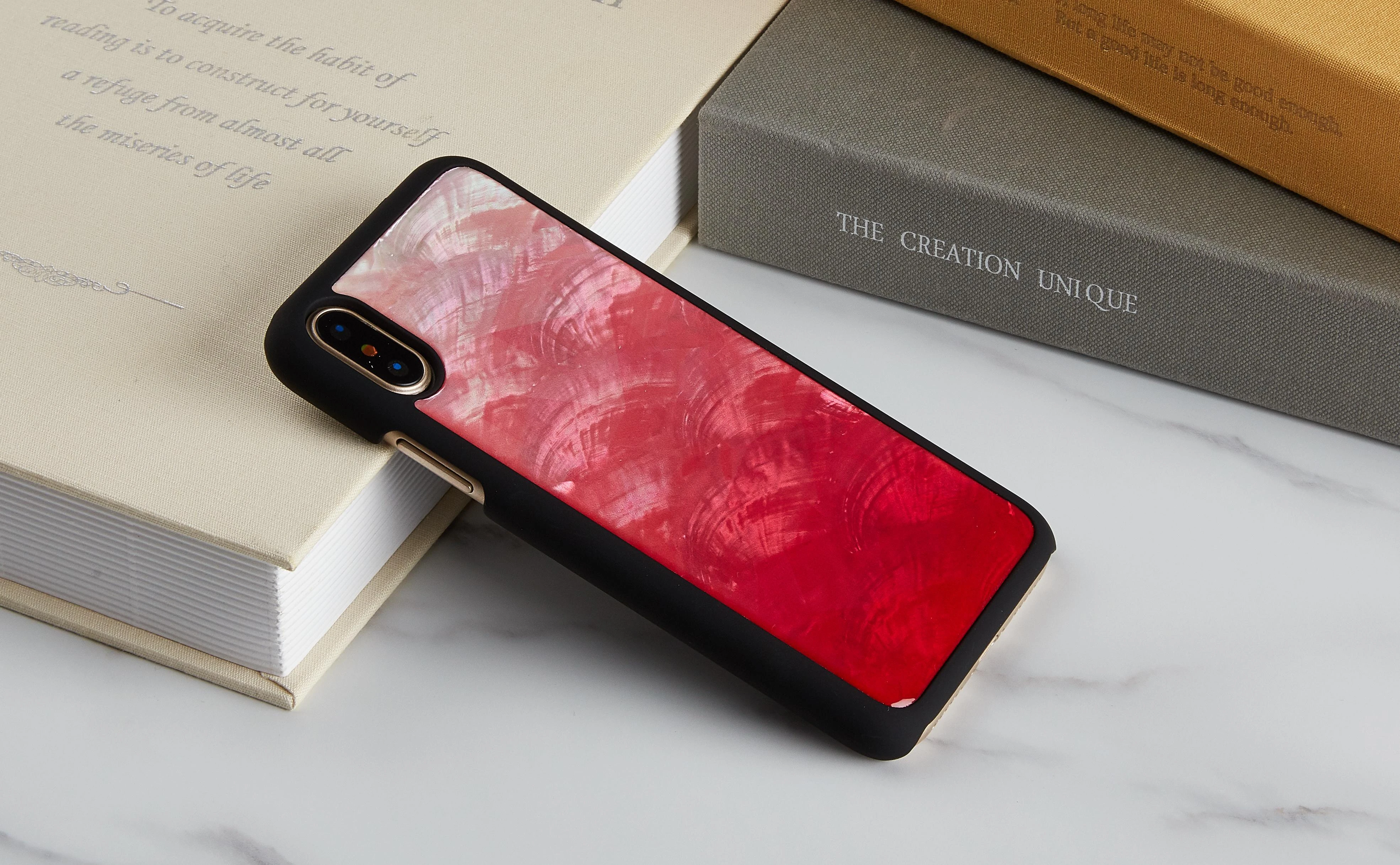 Ikins Rožinė Telefono dėklas iPhone XS/S, Rožinė Lake Juodas