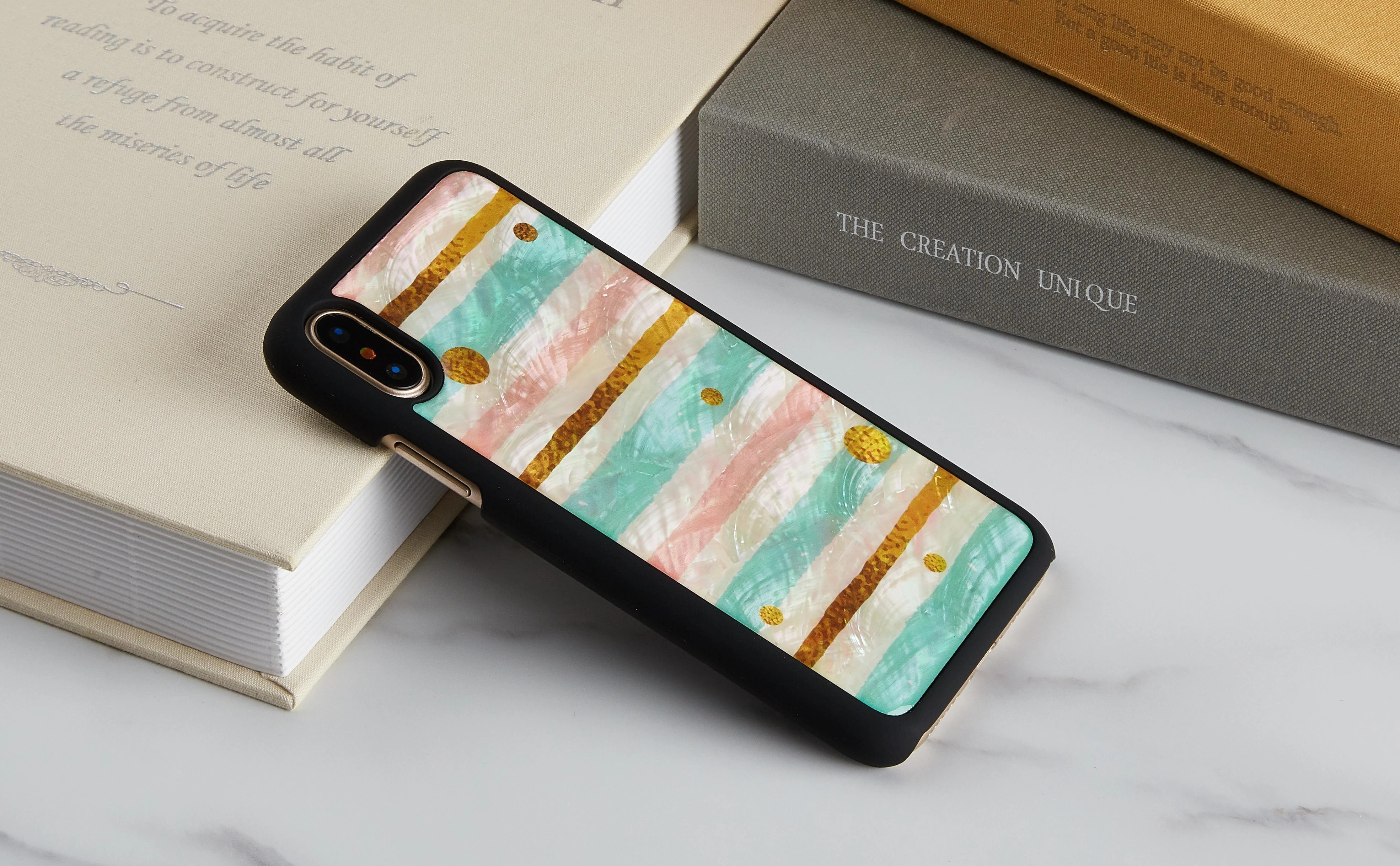 Ikins Juodas telefono dėklas iPhone XS/S