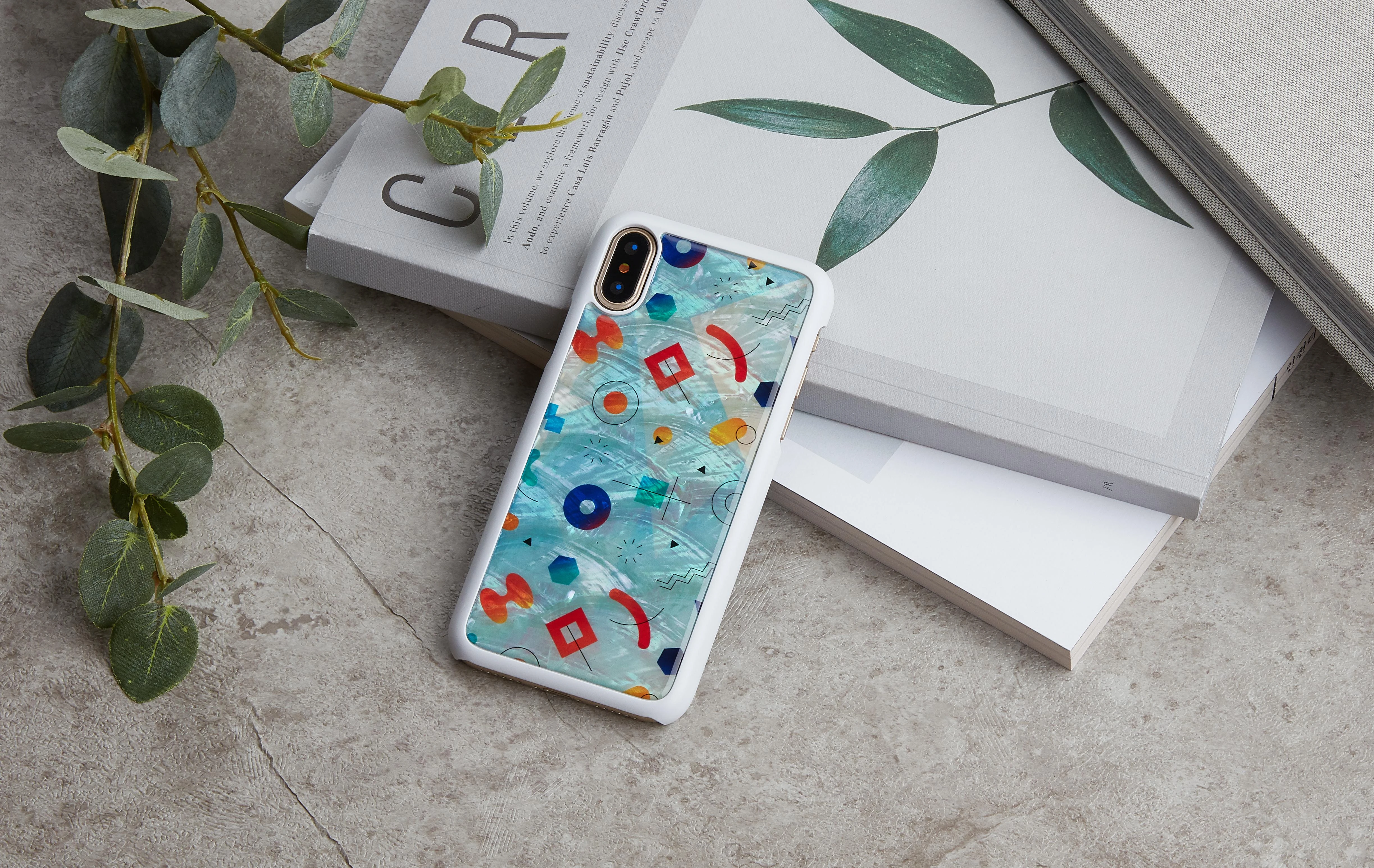Ikins Telefono dėklas iPhone XS/S, baltas