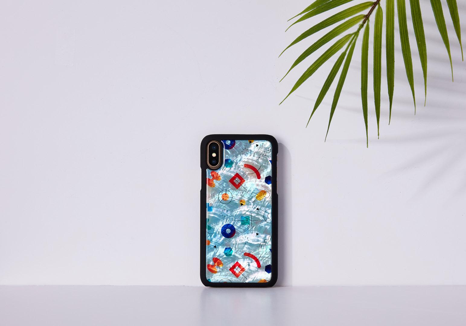 Ikins Juodas telefono dėklas iPhone XS/S