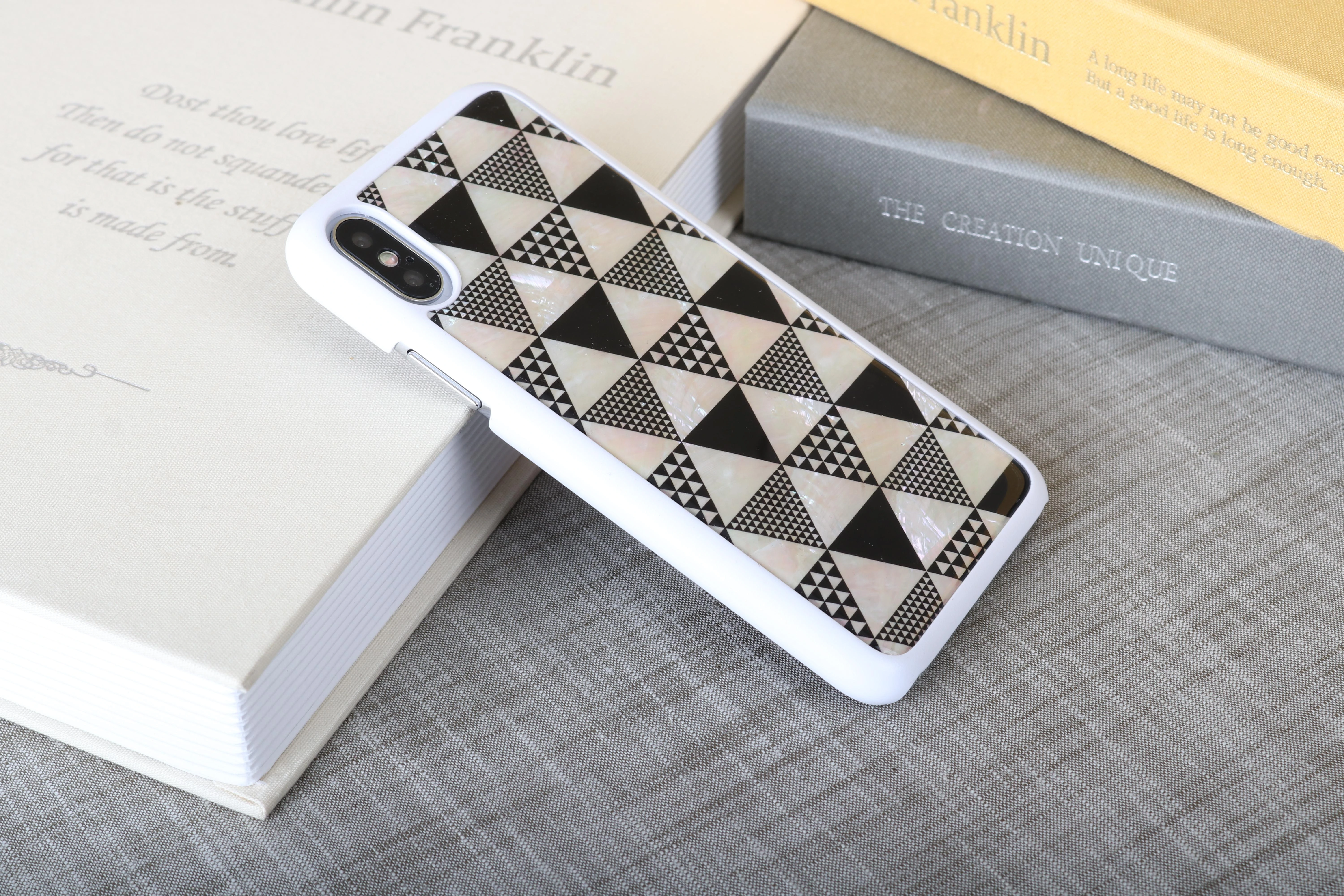 Ikins Baltas telefono dėklas iPhone XS/S