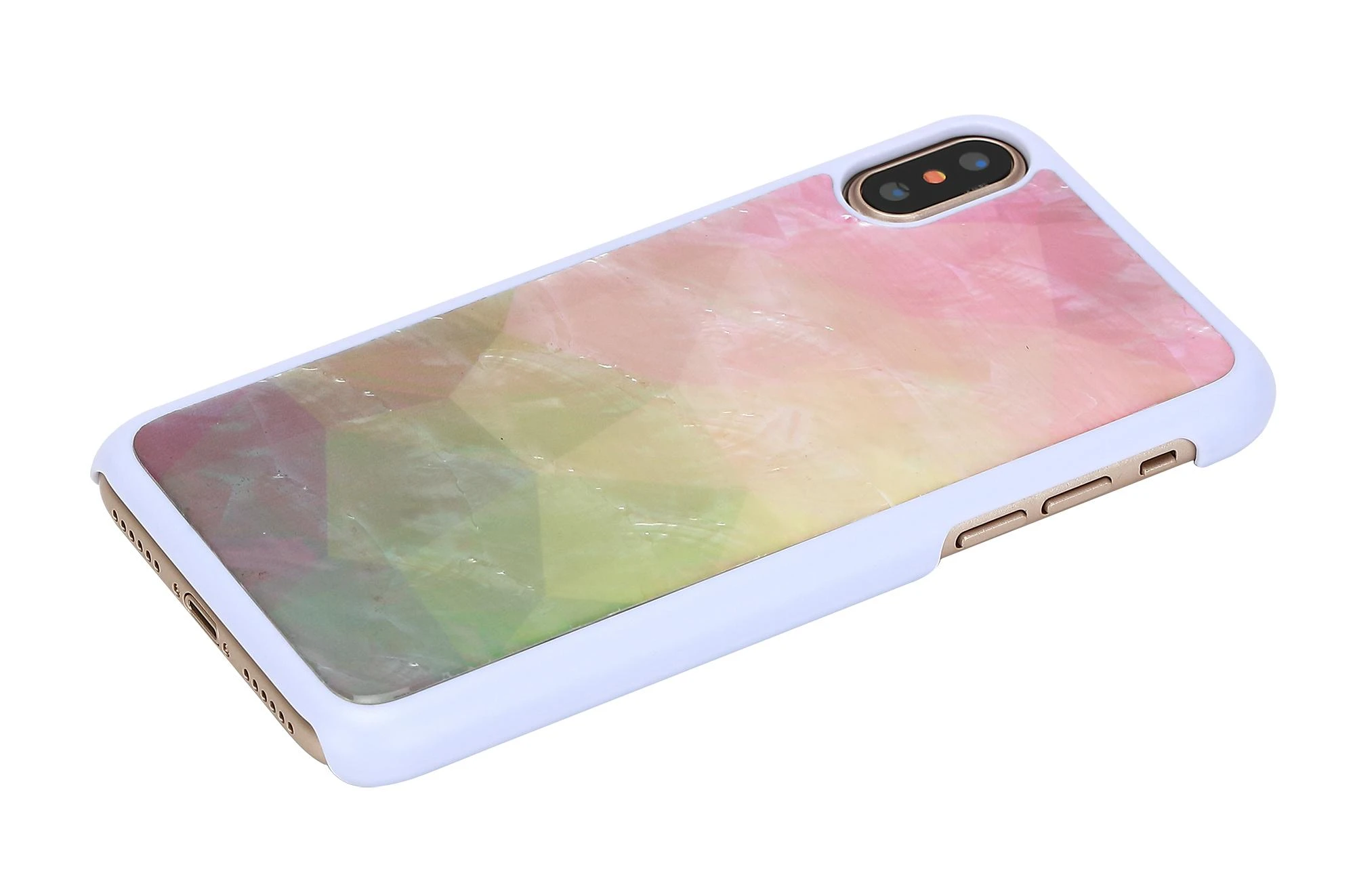 Ikins Baltas telefono dėklas iPhone XS/S „Vanduo Flower“