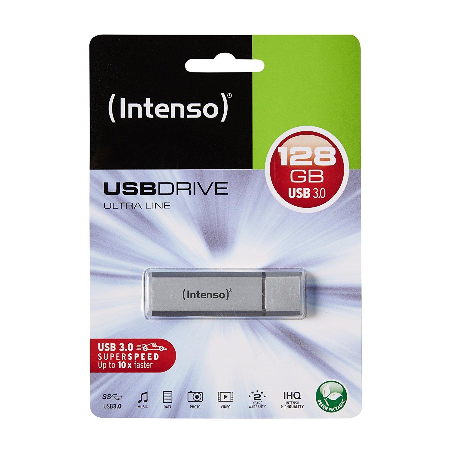 INTENSO 3531491 Flashdrive Intenso Ultra Line 128GB USB3, iki 35/20MBs, Aliuminio