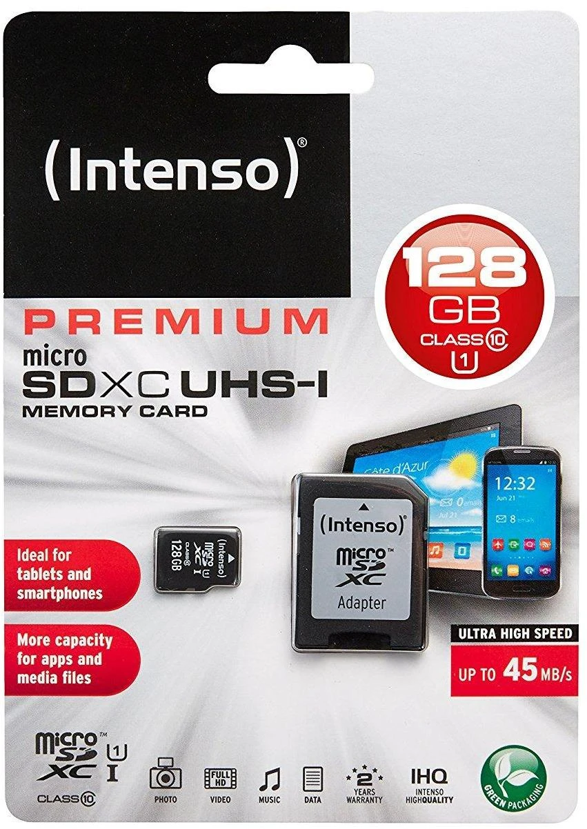Atminties kortelė Karta Intenso Premium Micro SDXC 64 GB 10 klasės UHS-I (3423491)