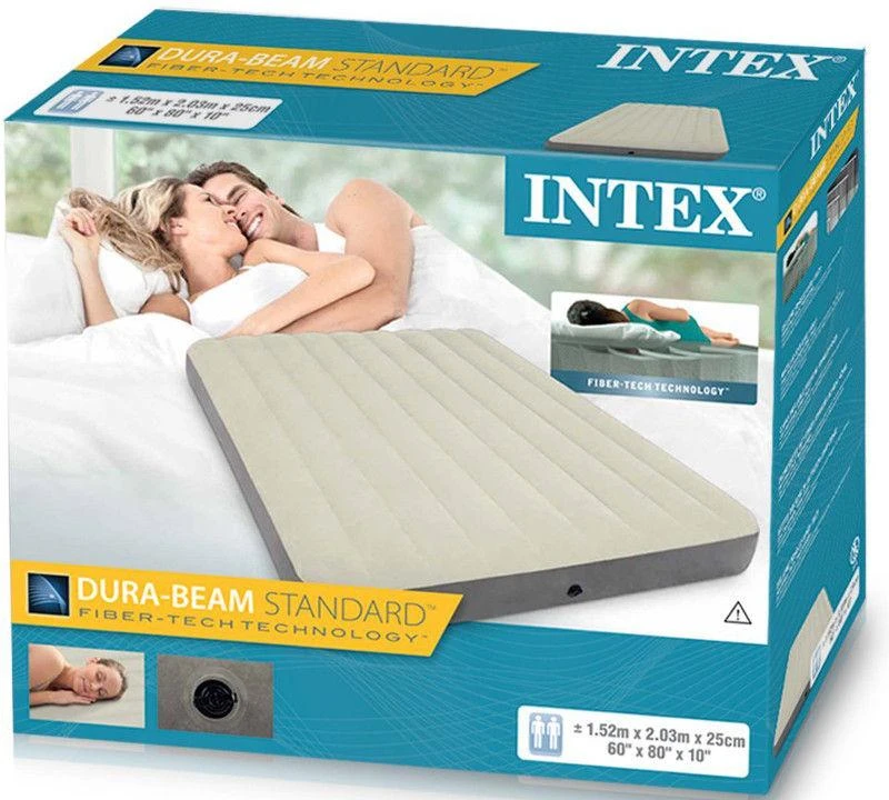 Pripučiamas čiužinys INTEX Deluxe DURA-BEAM Queen 152x203x25 cm