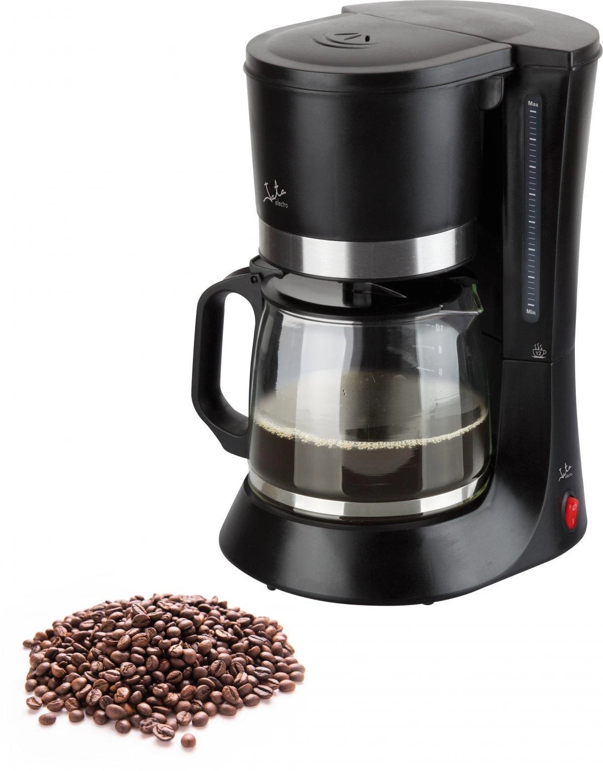 Jata Kavos aparatas - Smeg Superautomatinis 2-12 puodelių nuolatinis filtras raudonas