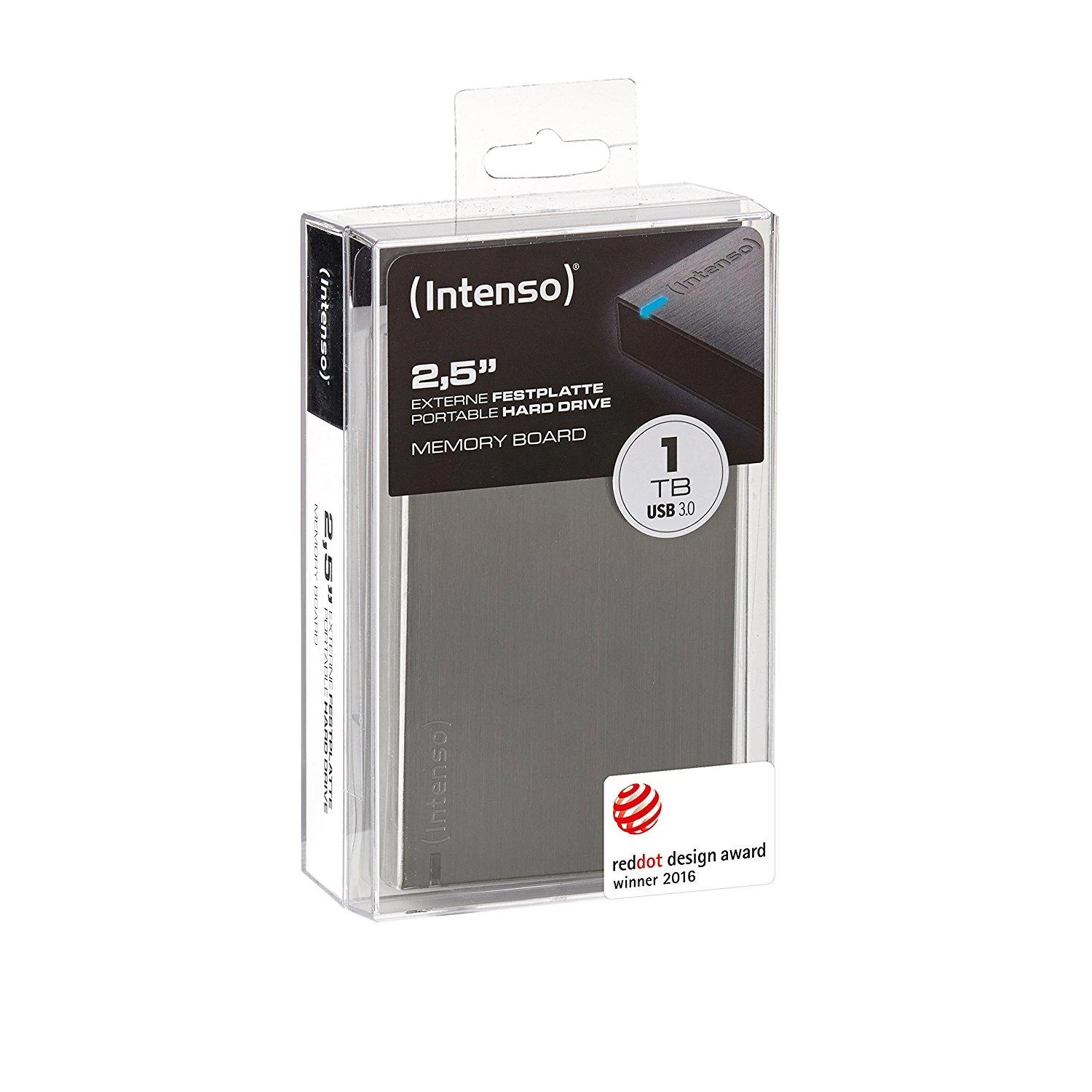 „Intenso“ atminties plokštė 1 TB, išorinis kietasis diskas - antracito spalvos, „Micro-USB-B 3.2 Gen 1“ (5 Gbit/s)
