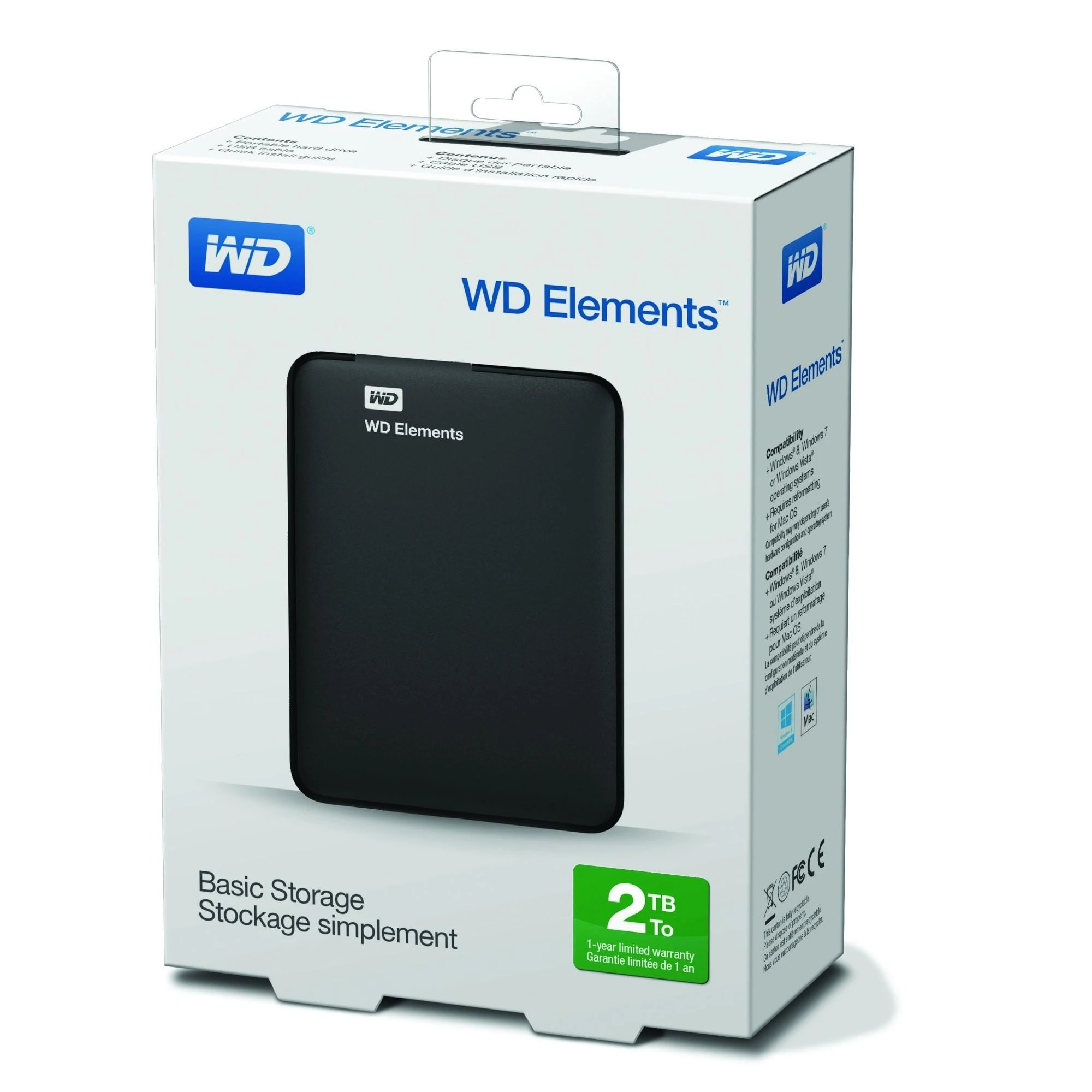 Kietasis diskas Western Digital Išorinis HDD WD 2TB 2,5", juodas