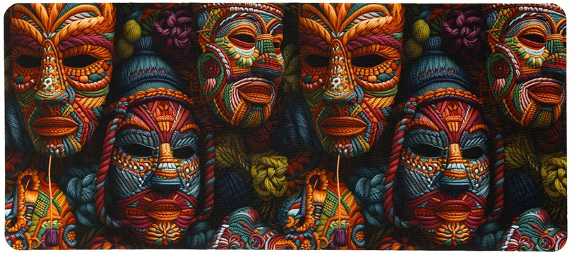 Kilimėlis Sbox VIRACOCHA XL MP-07 700x300mm, Juodas With Print