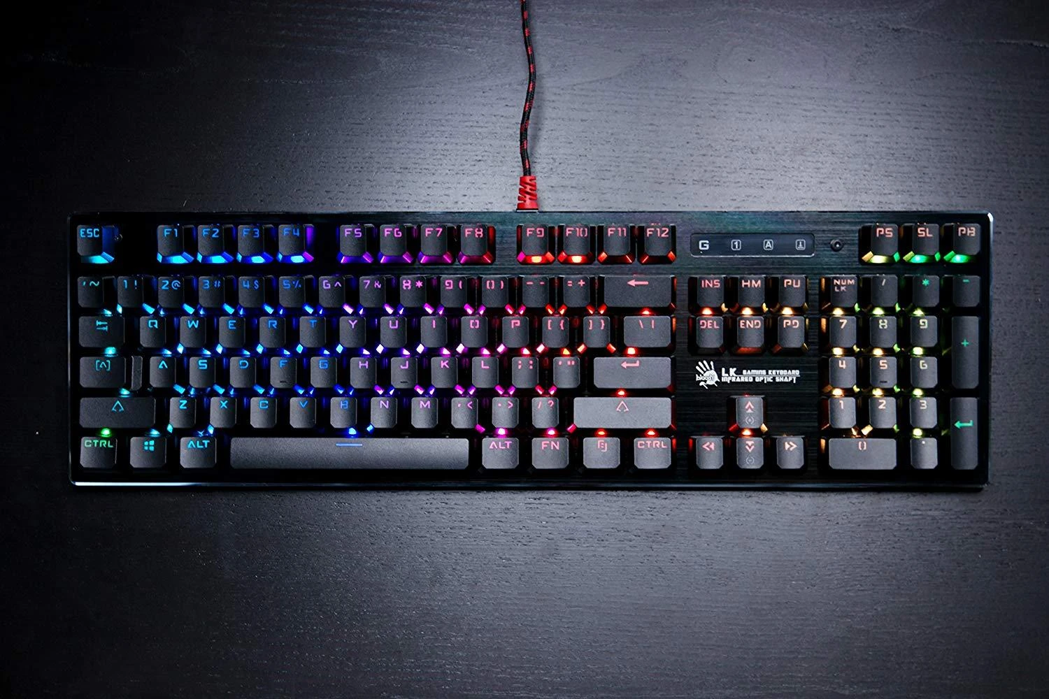 Mechaninė klaviatūra A4Tech Bloody B802R RGB (LK Blue Switch)