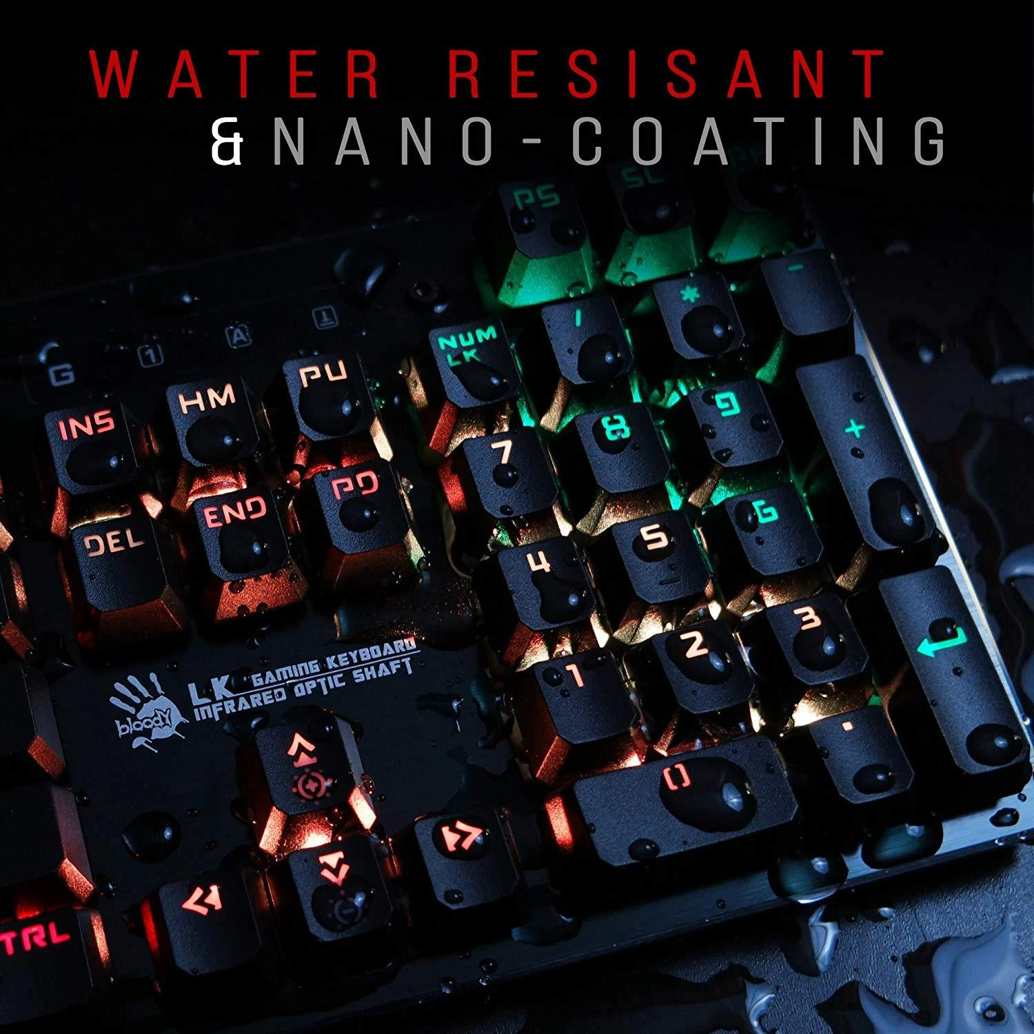 Mechaninė klaviatūra A4Tech Bloody B802R RGB (LK Blue Switch)