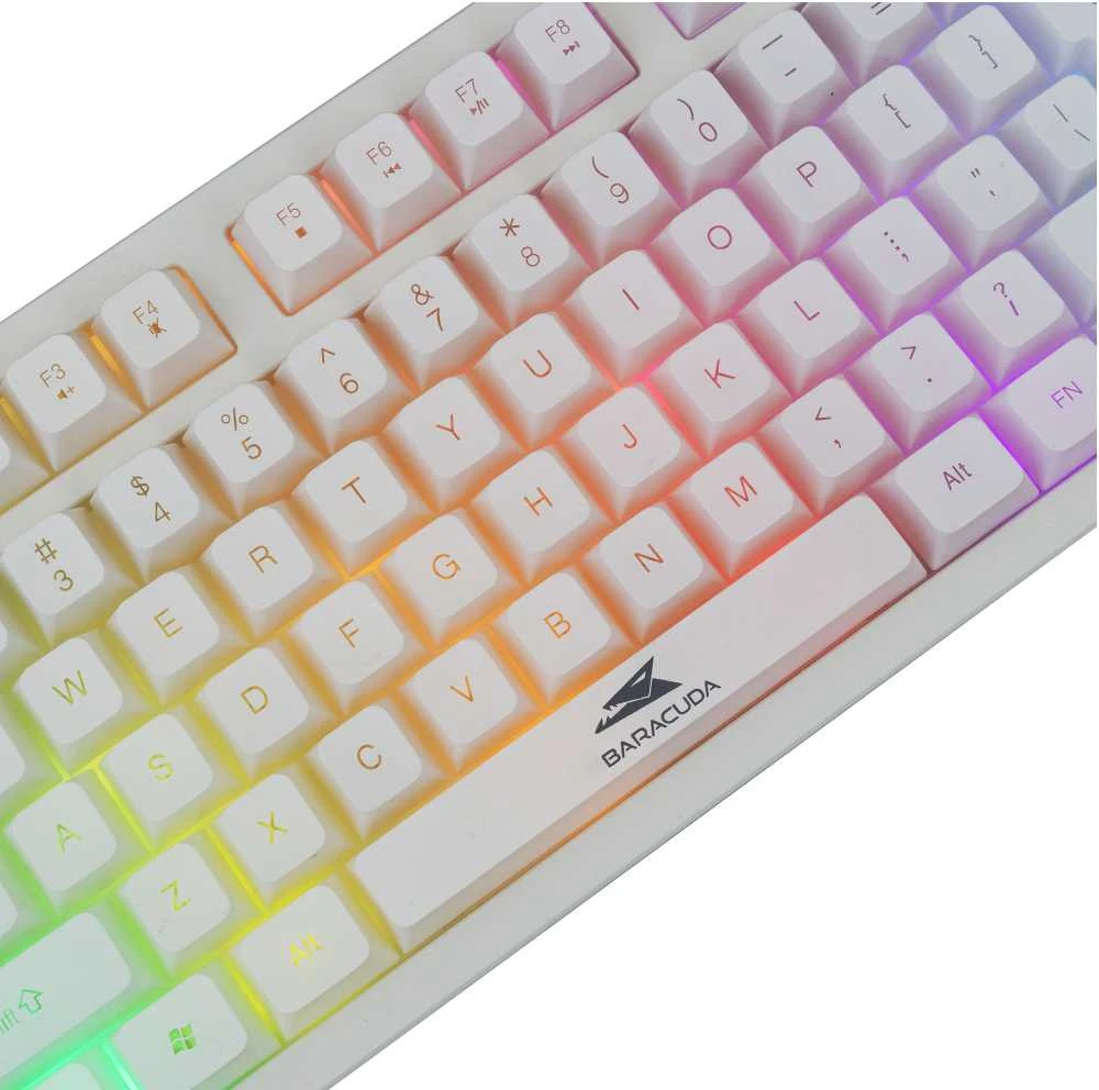 Baracuda membraninė žaidimų klaviatūra KRILL, US išdėstymas, baltos spalvos (BGK-01114)