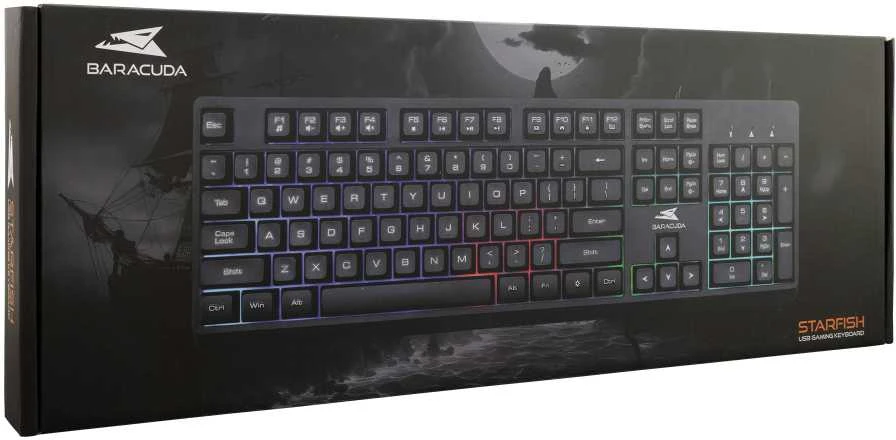 Baracuda gaming membraninė Klaviatūra STARFISH, US išdėstymas, Juodas (BGK-02114)