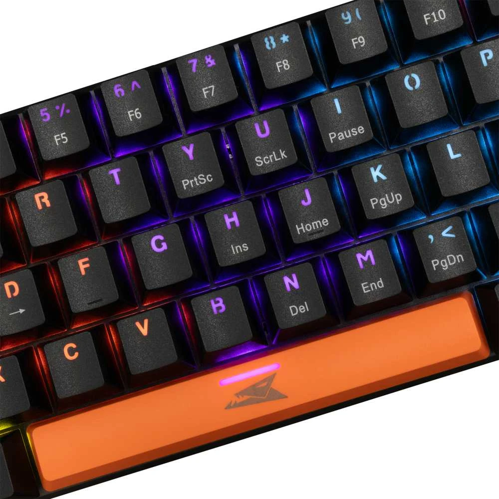 Mėlyna Klaviatūra žaidimams Baracuda Dolphin Mėlyna su laidu mechaninė su pašvietimu juoda