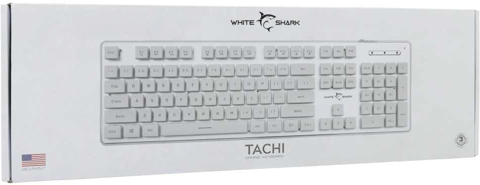 Klaviatūra White Shark Baltas Shark Baltas Shark GK-003241 Tachi Baltas US