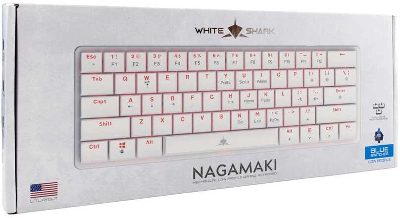 White shark Baltas Shark Baltas Shark GK-006221 Nagamaki Baltas-Mechaninė-Mėlyna.SW