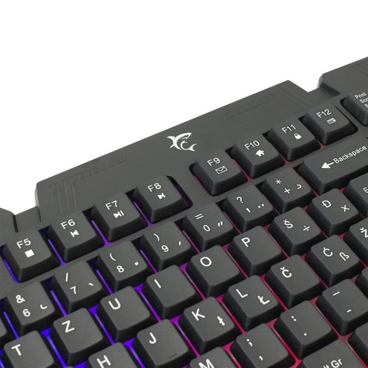 Membraninė Žaidimų klaviatūra White Shark Dakota, Rainbow LED pašvietimas, US išdėstymas