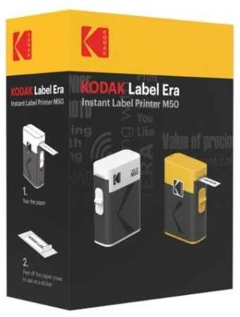 Etikečių spausdintuvas Kodak KODAK Label ERA spausdintuvas Bluetooth do Etykiet Naklejek Grafiki 14mm + Kasetė / Label ERA / M50 Geltonas