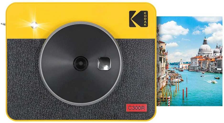 Momentinis Fotoaparatas - Kodak Mini Shot 3 Retro 4Pass Instant Photo Spausdintuvas, Geltona