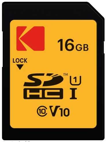 Atminties kortelė Karta Kodak 580X SDHC 16 GB Class 10 UHS-I/U1 (EKMSD16GHC10K)
