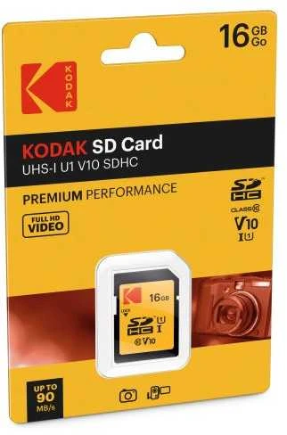 Atminties kortelė Karta Kodak 580X SDHC 16 GB Class 10 UHS-I/U1 (EKMSD16GHC10K)