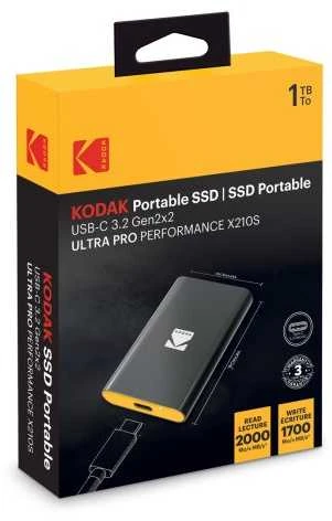Kodak SSD 3.2Gen2 X210 S 1TB Portable EKSSD1TX210SK