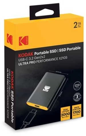 Kodak SSD 3.2Gen2 X210 S 2TB Portable EKSSD2TX210SK