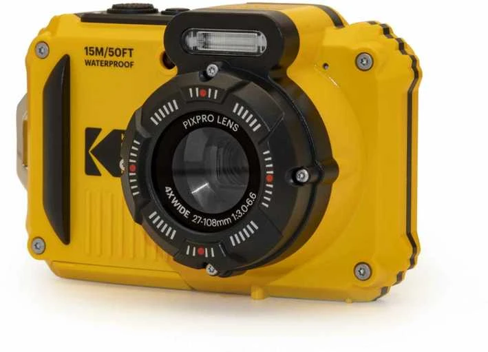 Kodak WPZ2 Geltona Bundle - kamera + SD kortelė ir 2x atsarginės baterijos