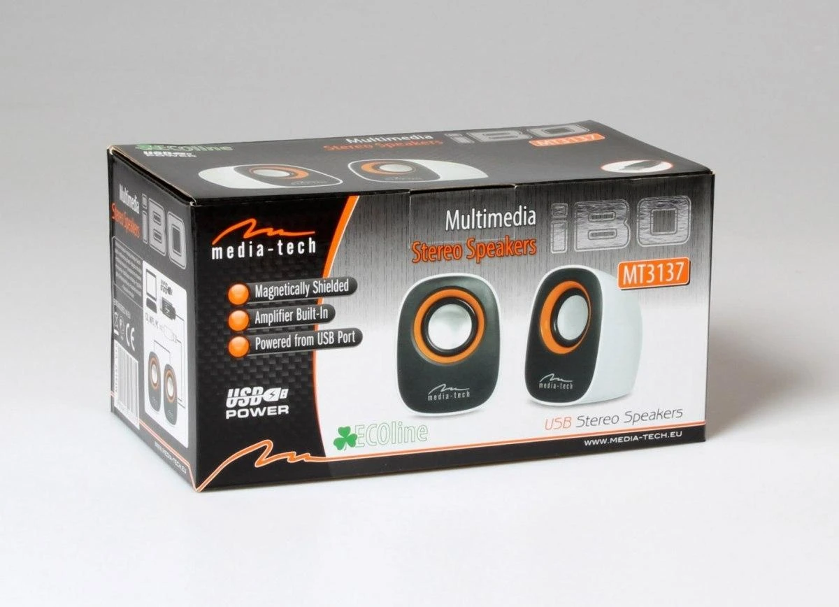 Kompiuterio kolonėlės Media-Tech IBO MT3137W, 6W RMS, USB jungtis