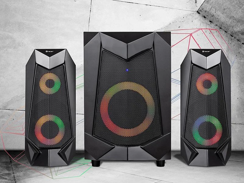 Kompiuterio kolonėlės TRACER 2+1 Hi-Cube RGB Flow BT garsiakalbiai