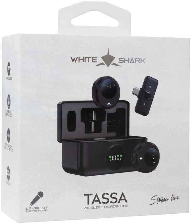 White Shark „Baltas Shark Baltas Shark TASSA“ belaidis prisegamas mikrofonas, C tipo (DSM-05)
