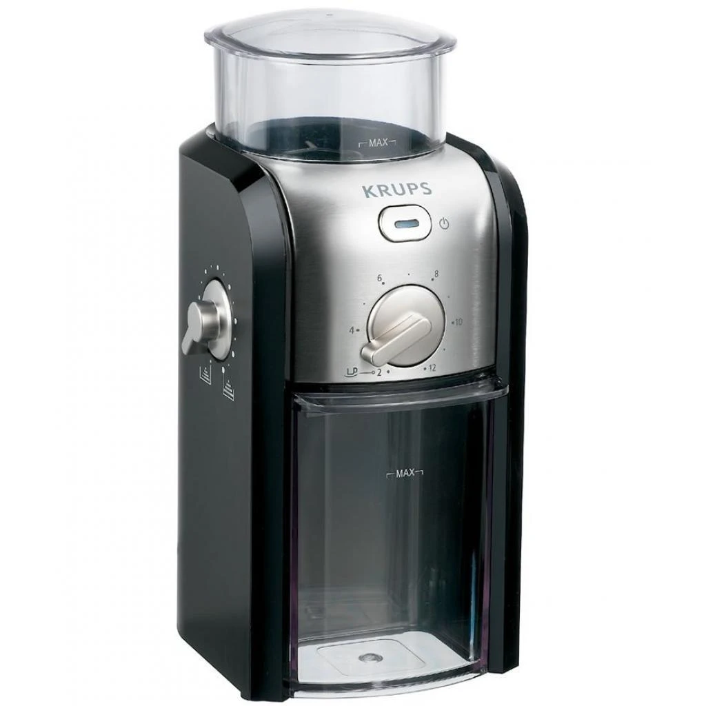 Kavamalė Grinder electric for coffee Krups GVX242 (110W, grinding, juodos spalvos, sidabrinis color)