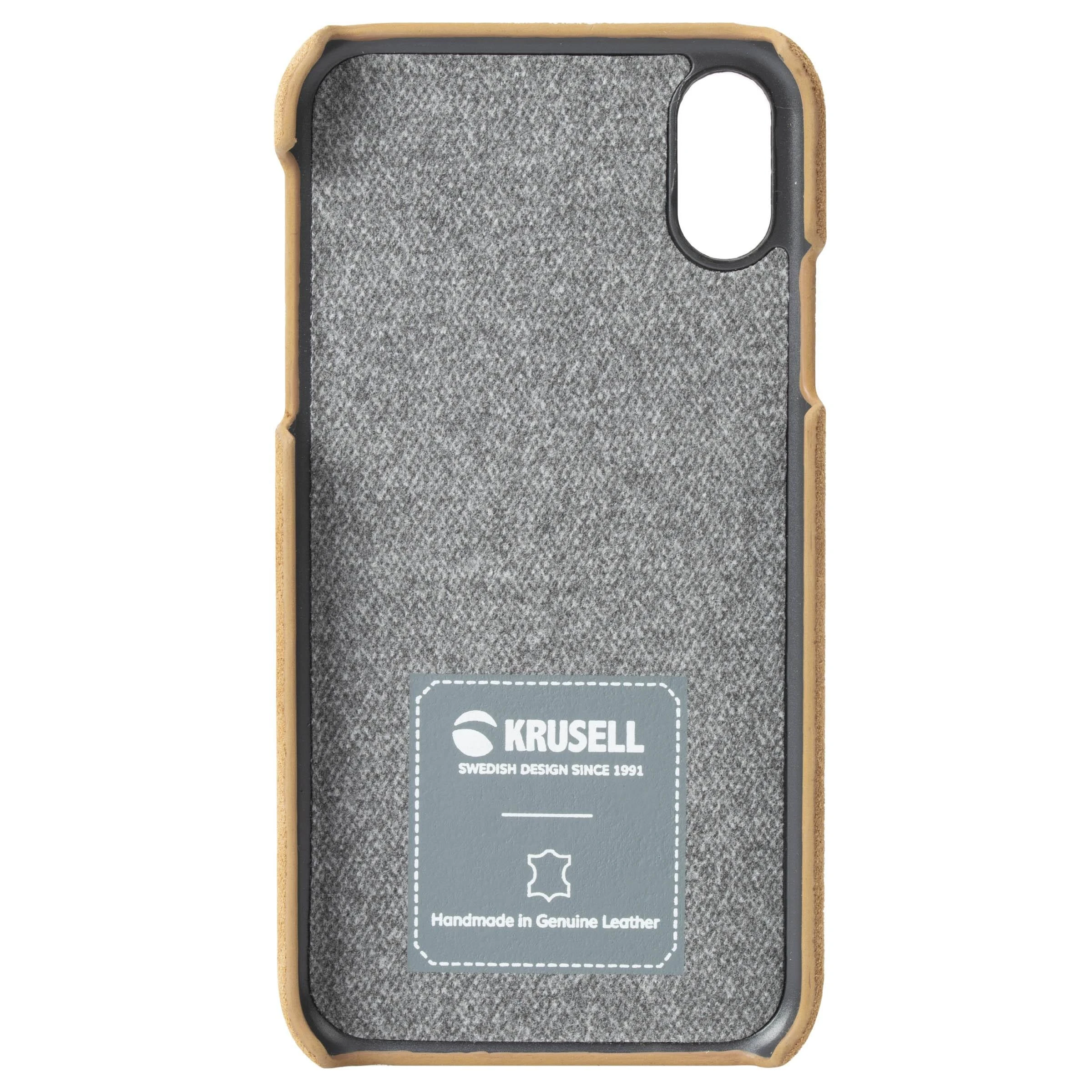 Krusell Telefono dėklas iPhone XS Max, rudas