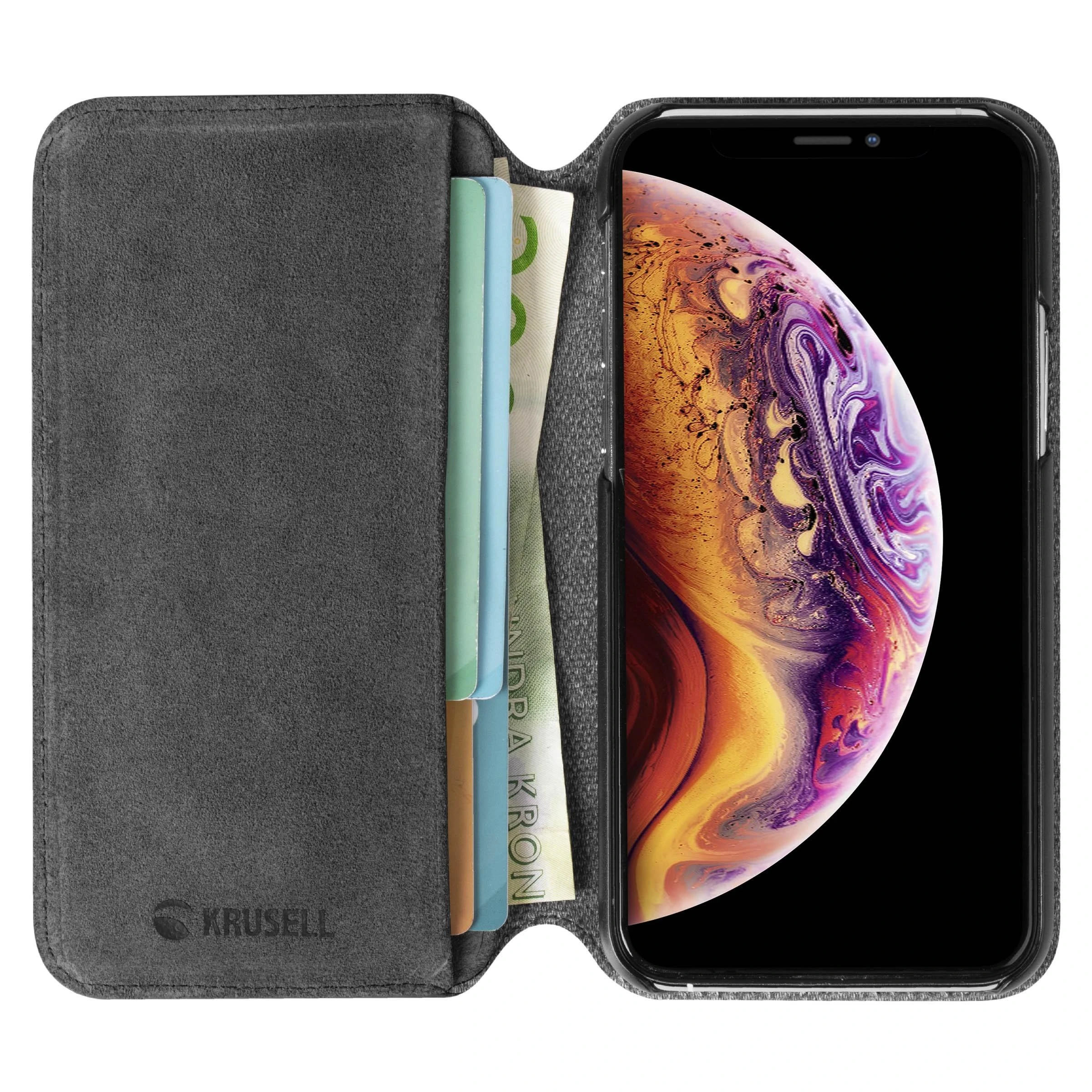 Dėklas Krusell Broby PhoneWallet Apple iPhone 11 Pro Max stone