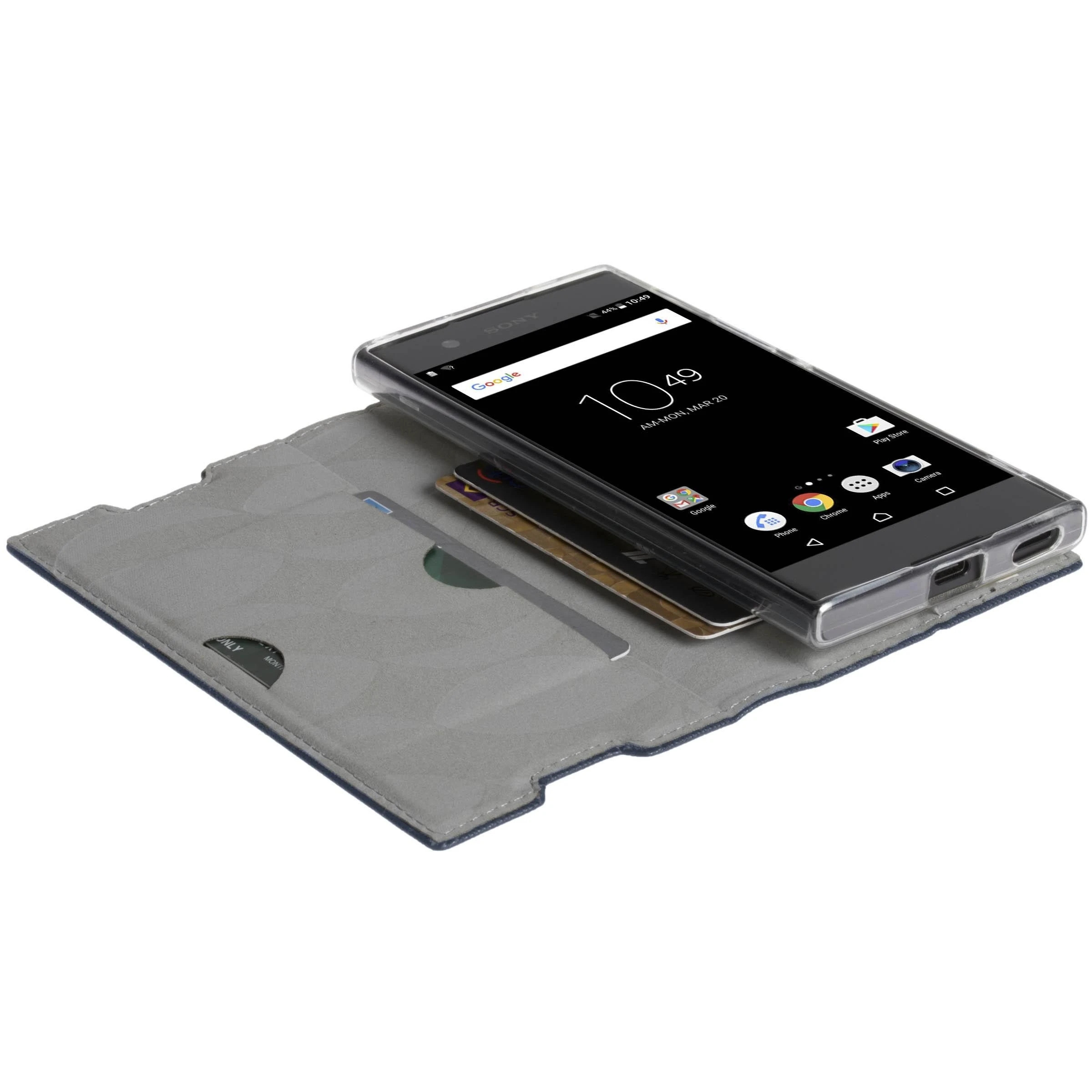 Dėklas Krusell Malmo 4 Card FolioCase skirtas Sony Xperia XA1, mėlyna