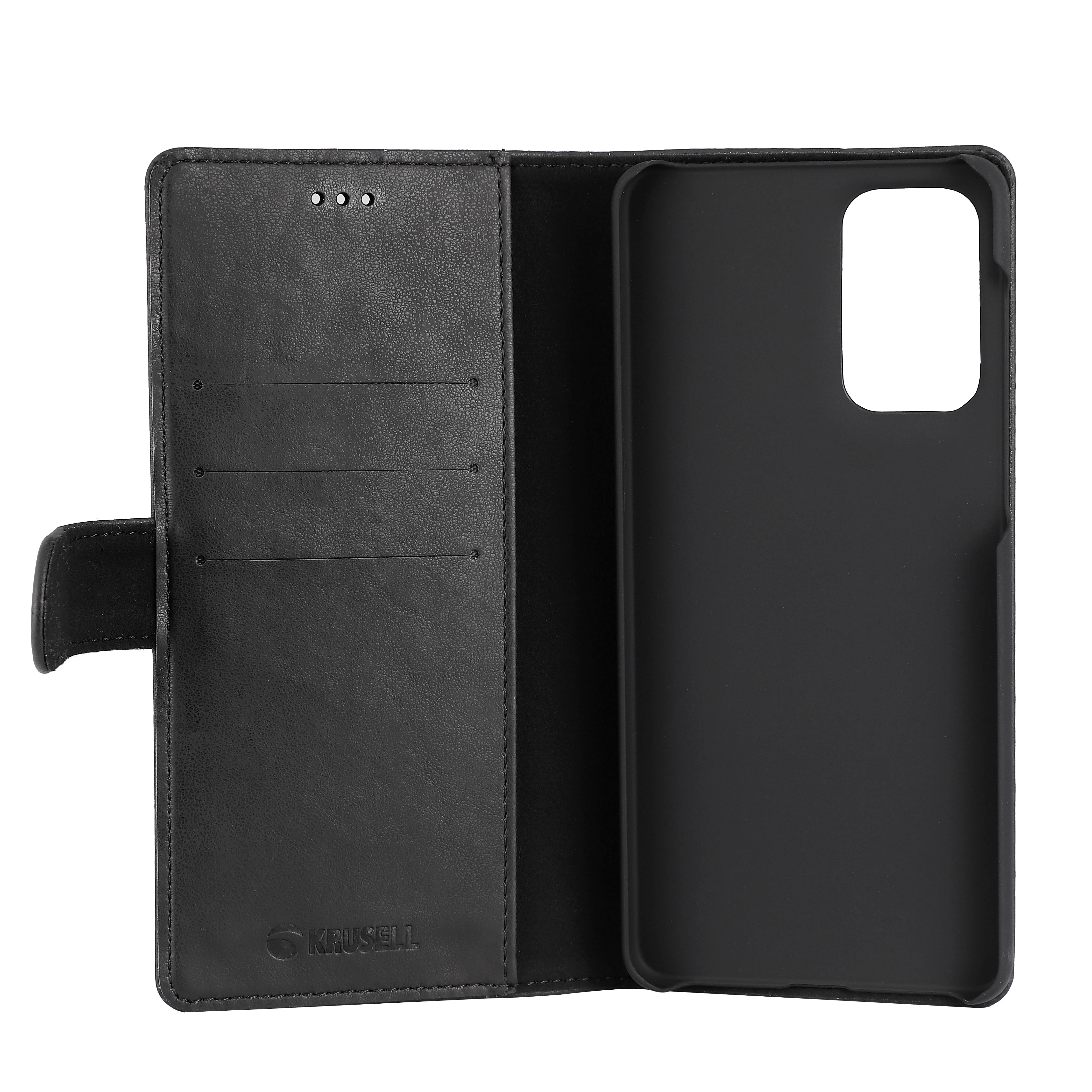 Dėklas Krusell Sam A73 5G A736 Sunne 3 Card PhoneWallet juoda/juodas 62504