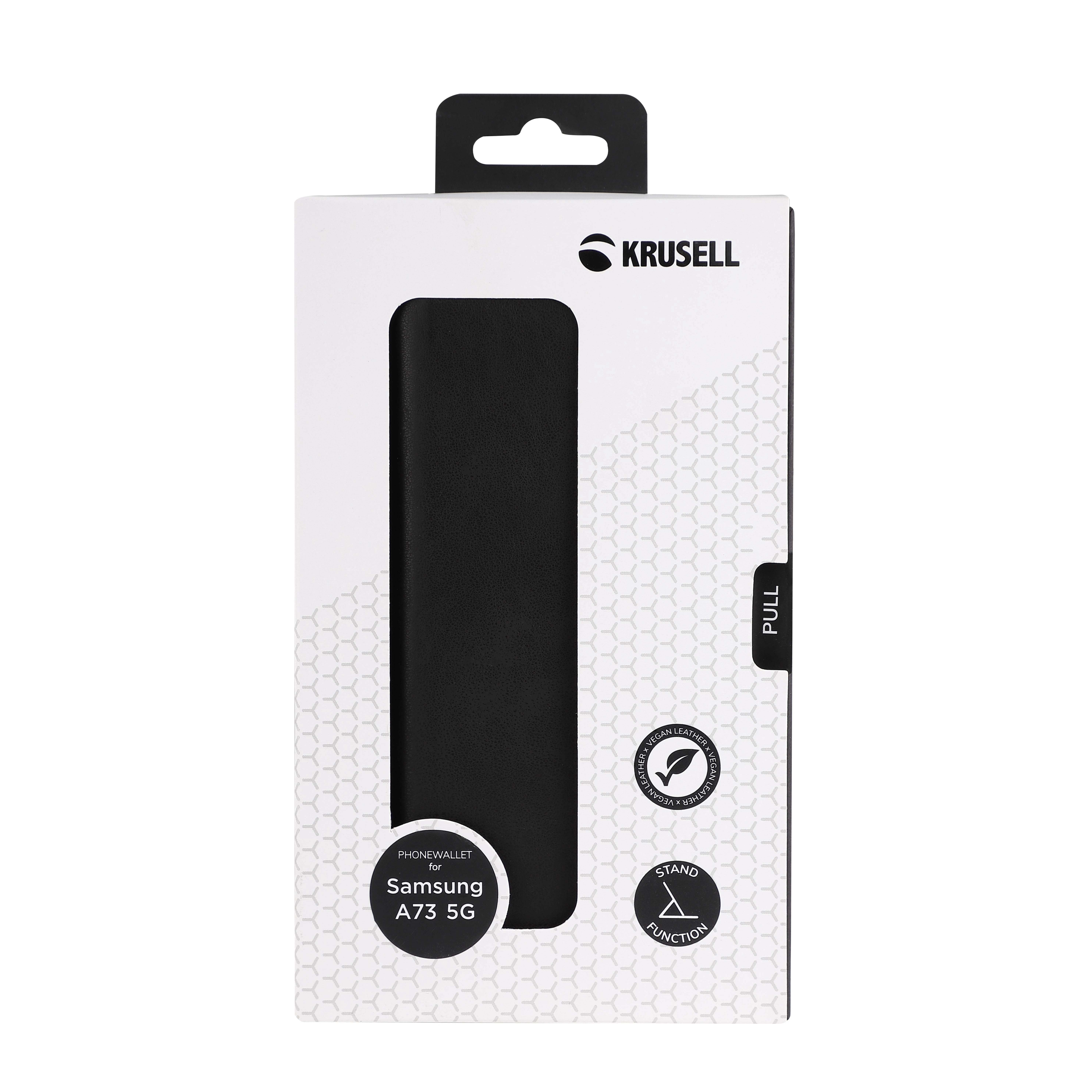 Dėklas Krusell Sam A73 5G A736 Sunne 3 Card PhoneWallet juoda/juodas 62504