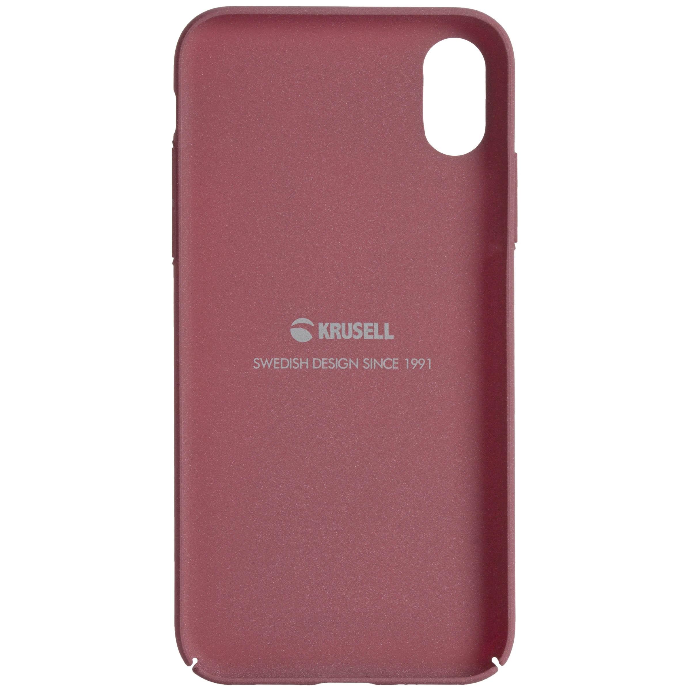 Krusell Sandby piniginės tipo dėklas iPhone X/XS, burgundiškas